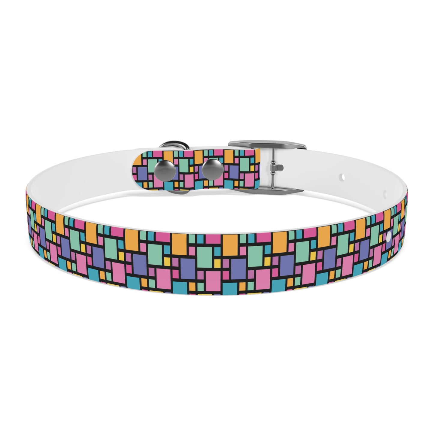 Retro Multicolor Plaid Dog Collar