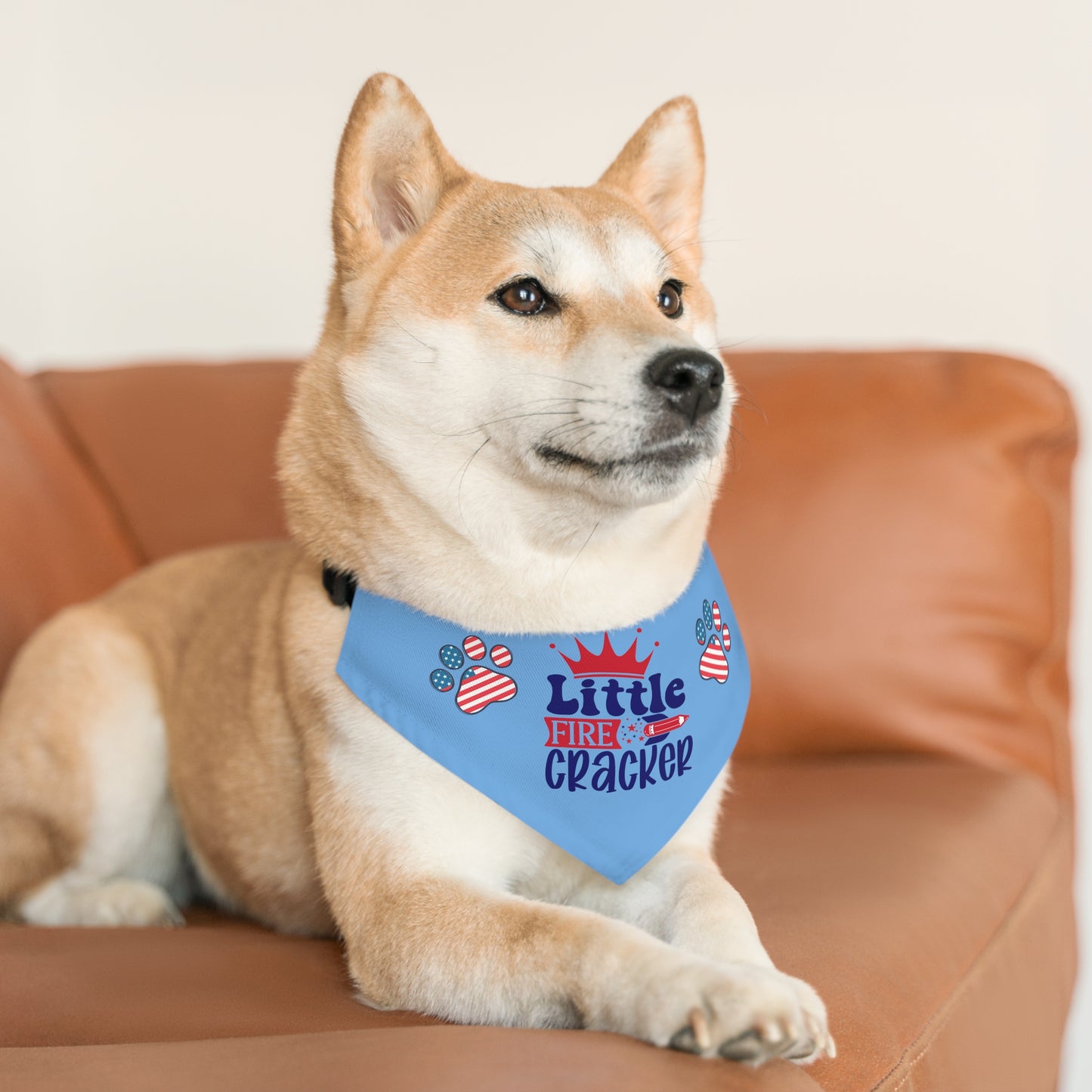 Pet Bandana Collar Little Firecracker July 4th Patriotic