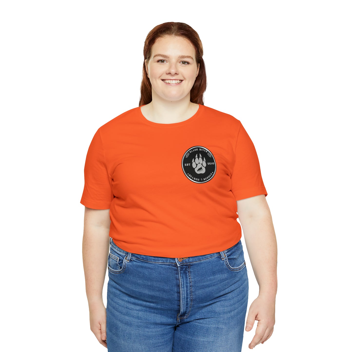 Black River Search & Rescue Logo Black Unisex Jersey Short Sleeve Tee