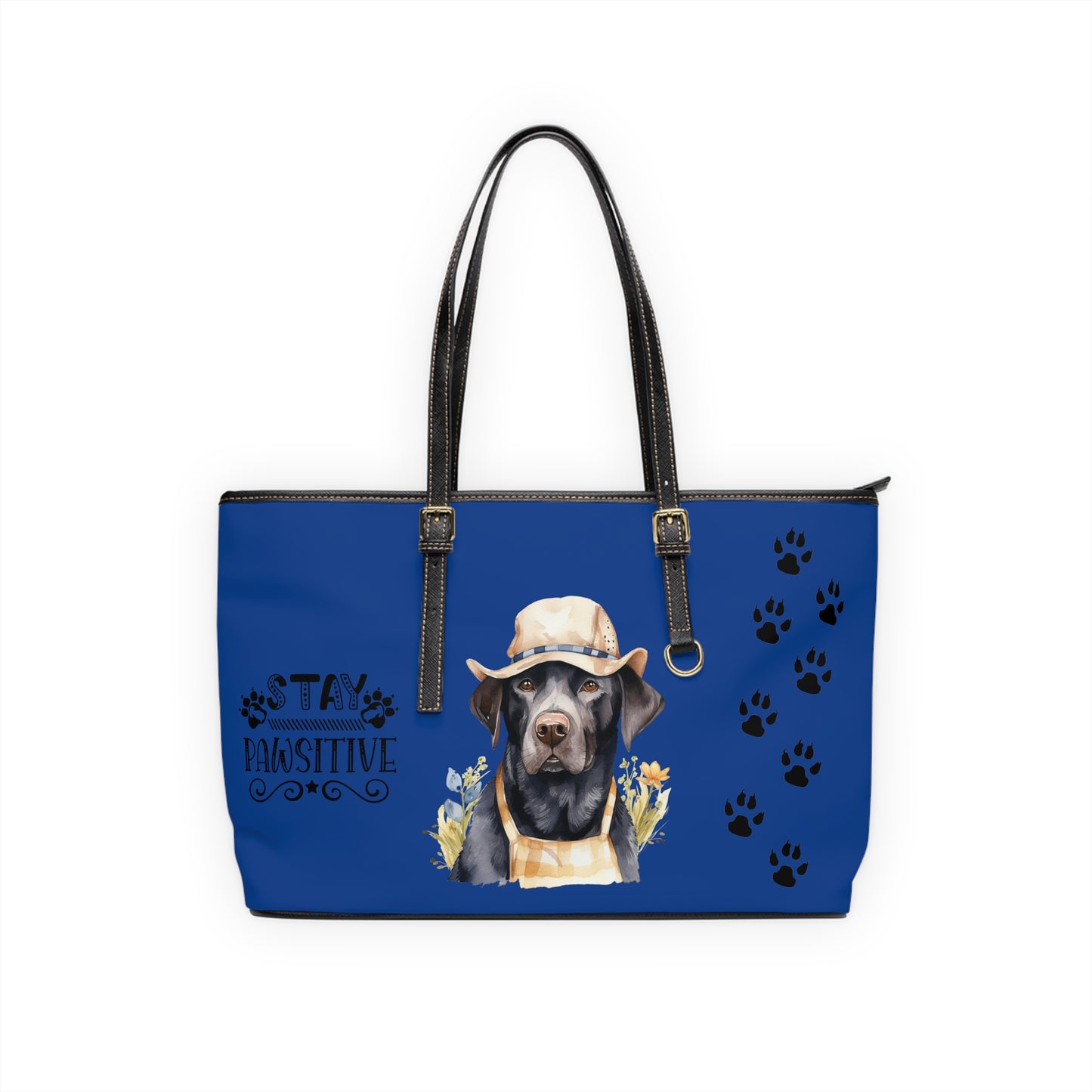 Country Lab Leather Shoulder Bag Dark Blue You had me at woof stay pawsitive