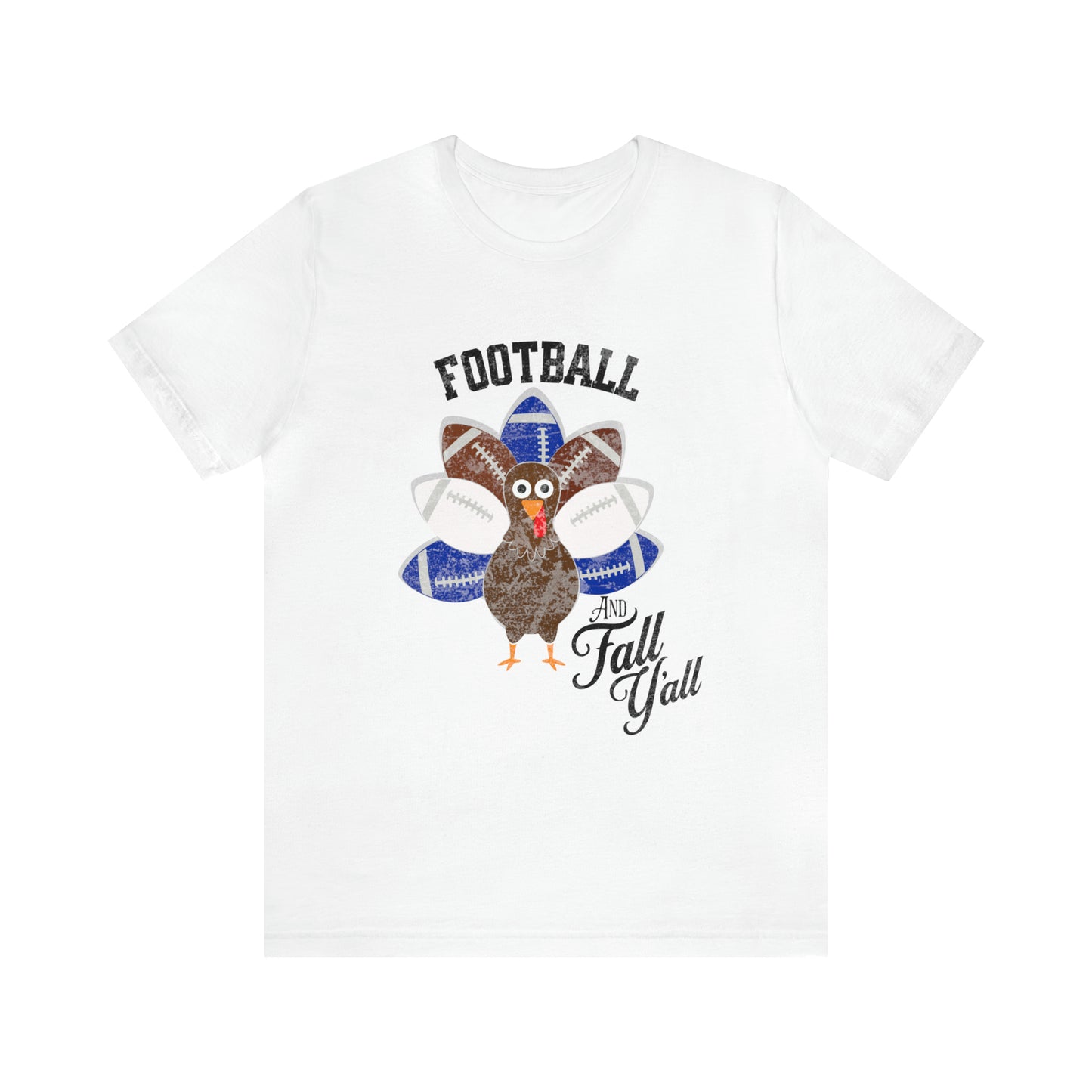 Vintage Blue and White Football Short Sleeve Tee, Football and turkey shirt, Kentucky