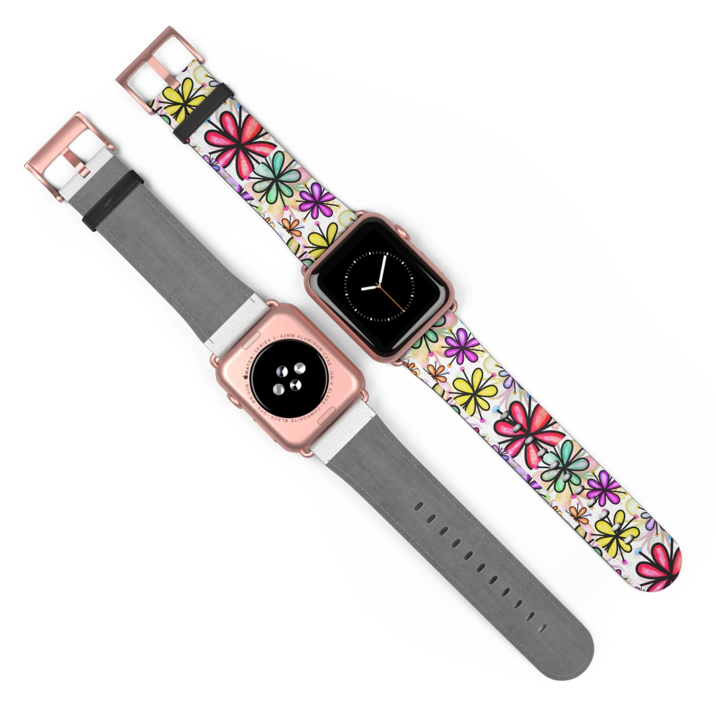 Retro flower multicolor Apple Watch Band floral