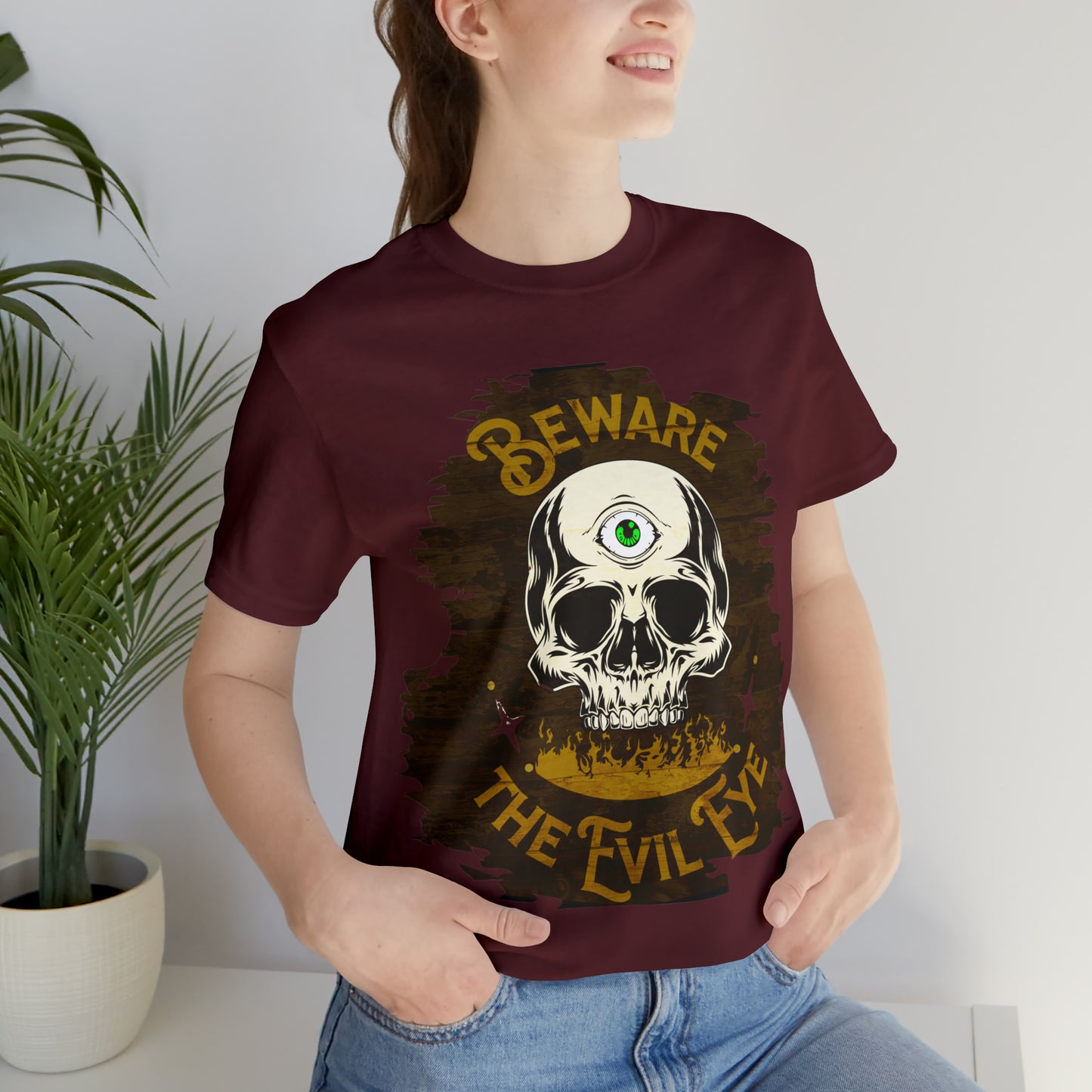 Green Evil Eye Halloween Shirt, Halloween shirt, Skull Shirt