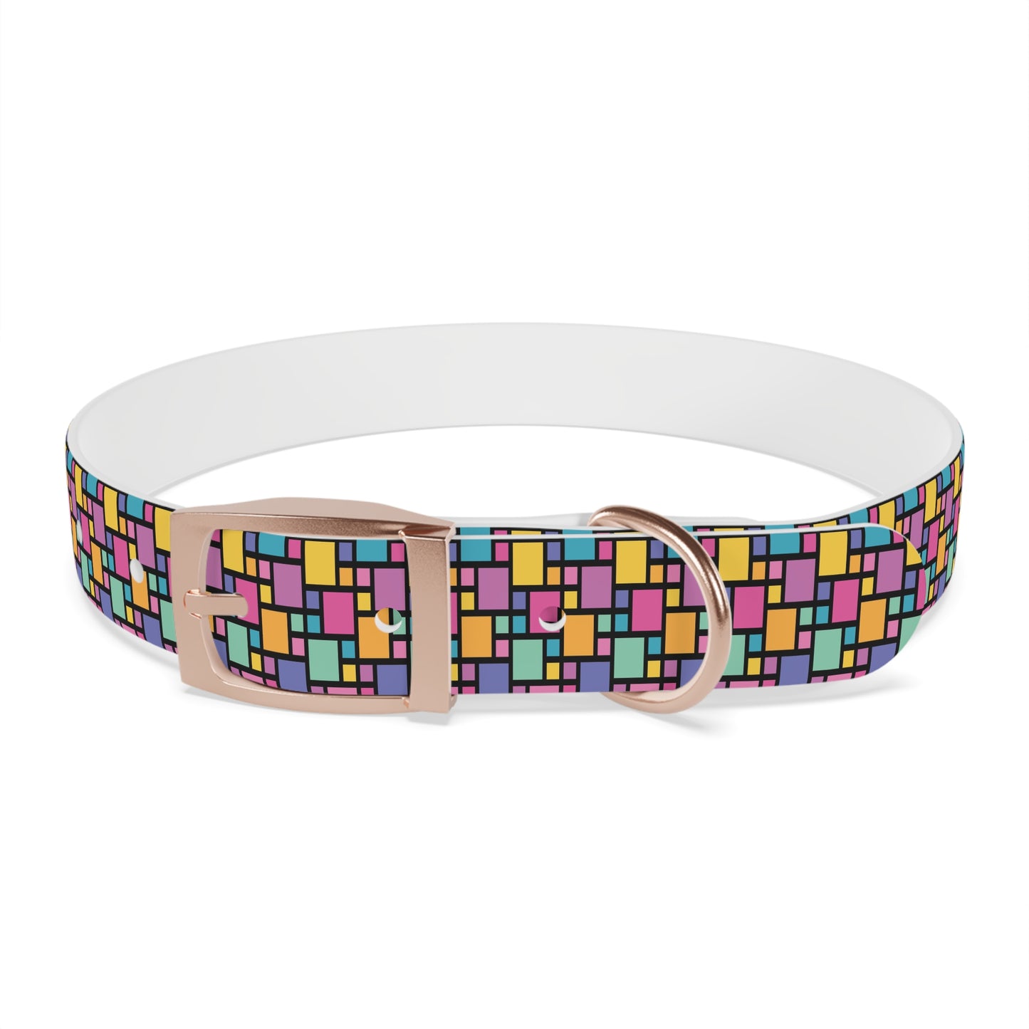 Retro Multicolor Plaid Dog Collar