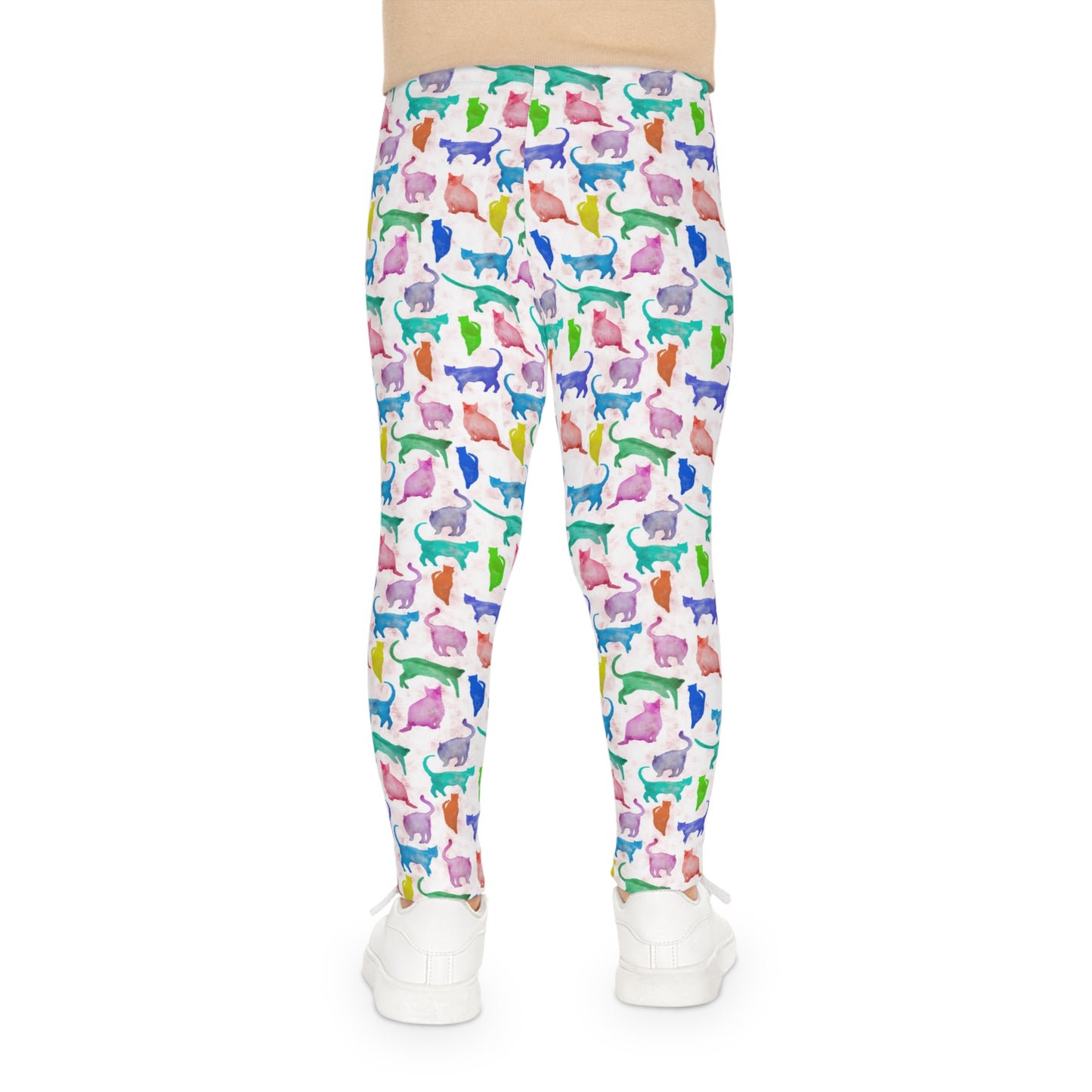 Kids Leggings Pastel cat design Multicolor