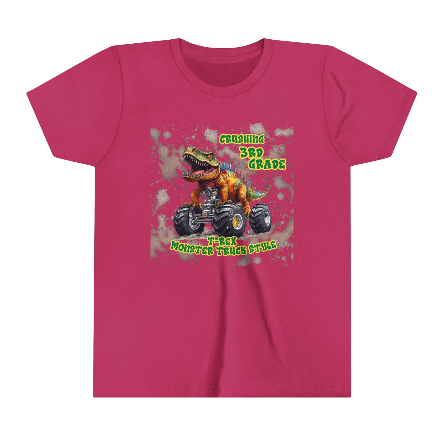 Kids back to school Tee, T-Rex Tee, T-rex T-shirt, Monster Truck Tee, School Tee, 3rd Grade tee