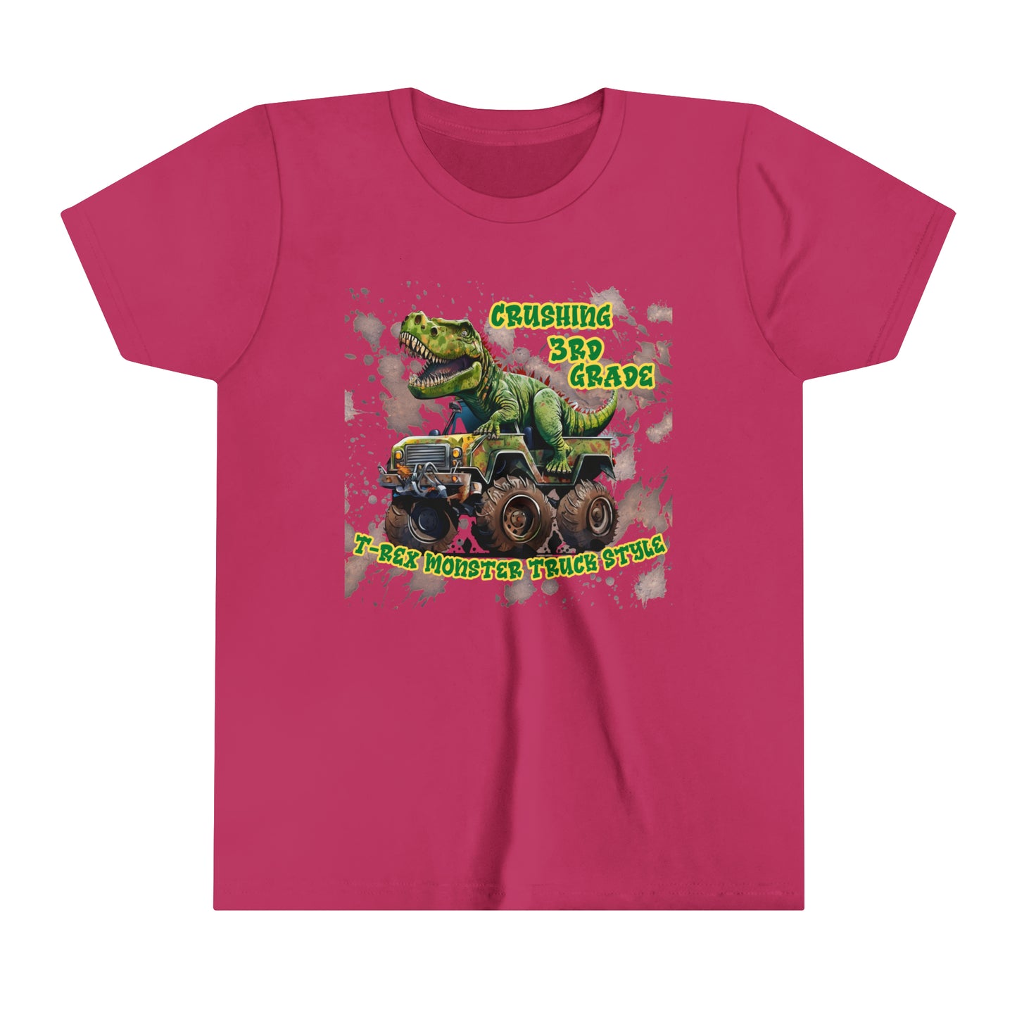 Kids back to school Tee, T-Rex Tee, T-rex T-shirt, Monster Truck Tee, School Tee, 3rd Grade tee