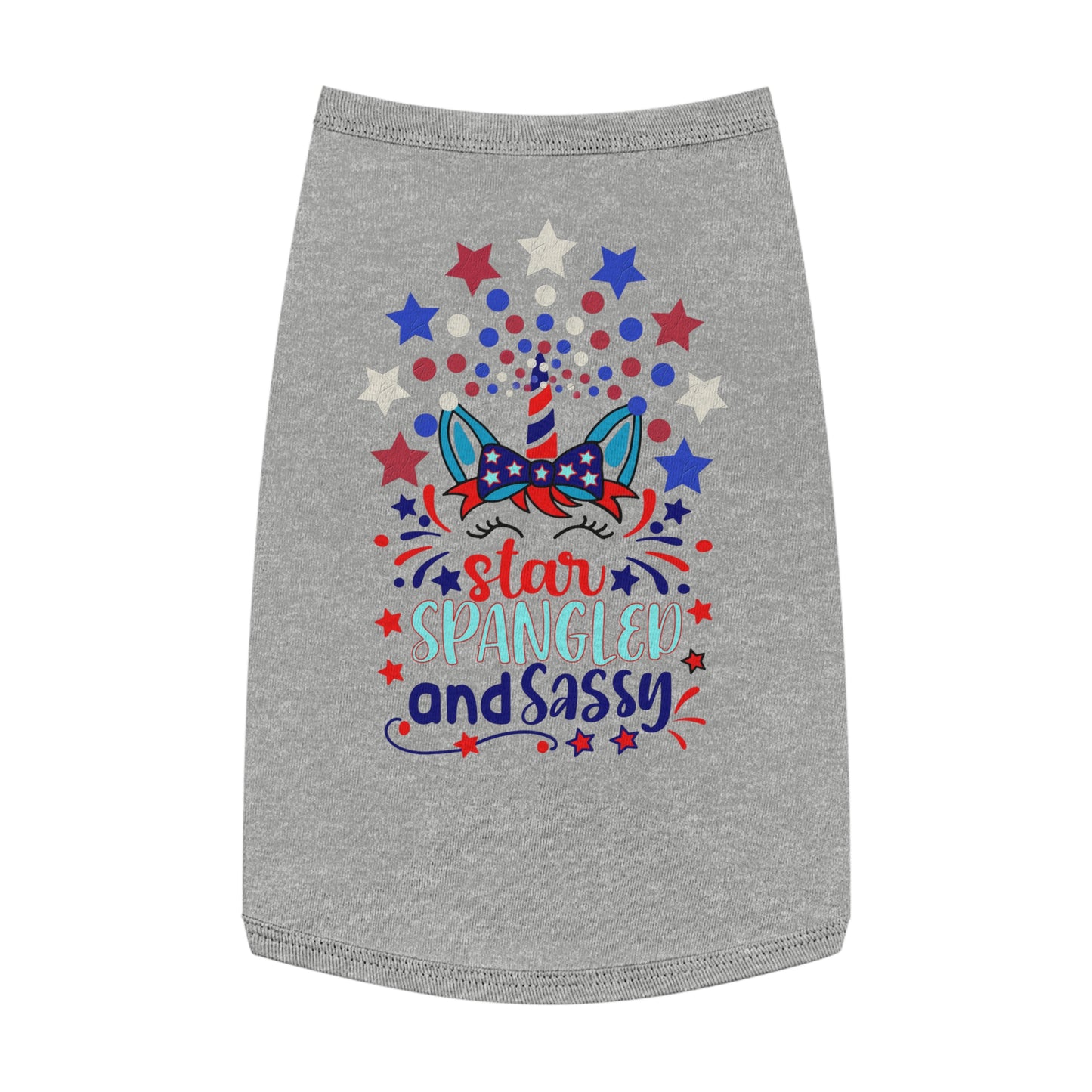 Patriotic Pet Shirt 4th of July Star Spangled and Sassy