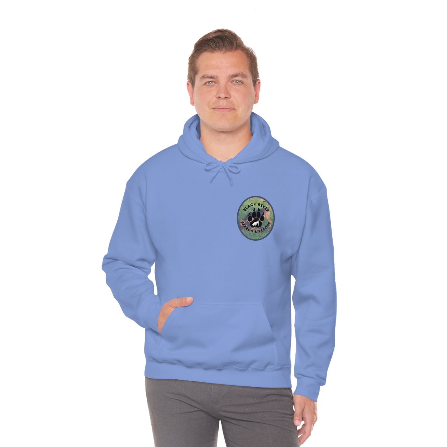 Black River Search & Rescue Logo with Lucy Unisex Heavy Blend™ Hooded Sweatshirt