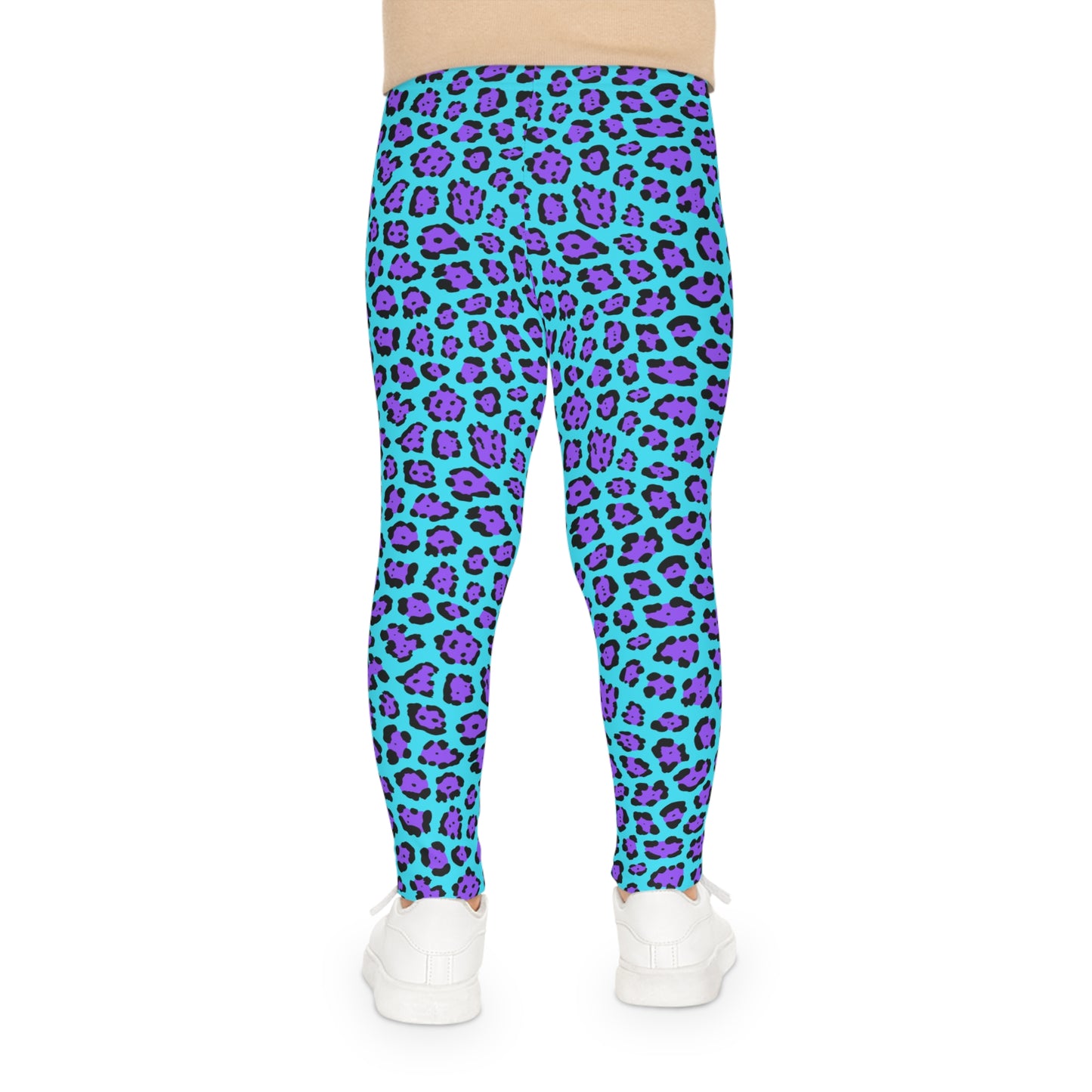 Kids Leggings Leopard print blue purple small print