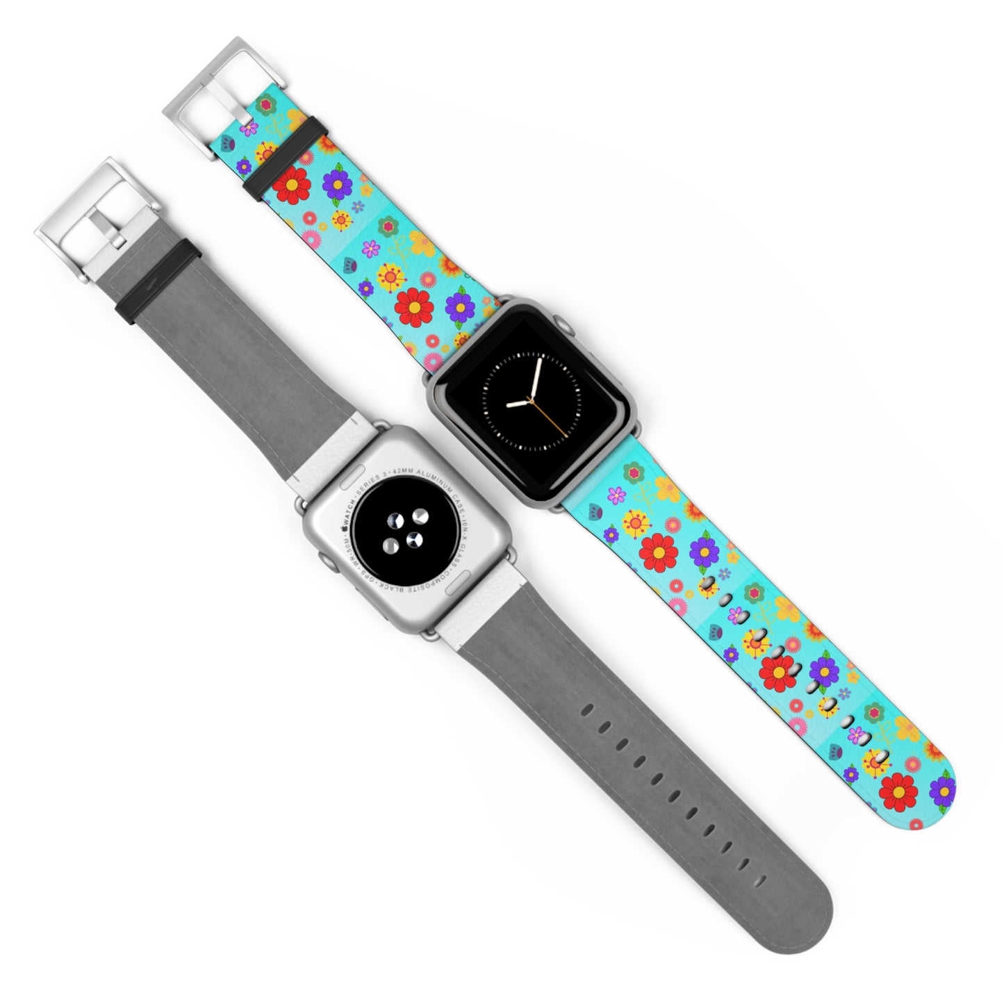 Retro Floral Turquoise Apple Watch Band