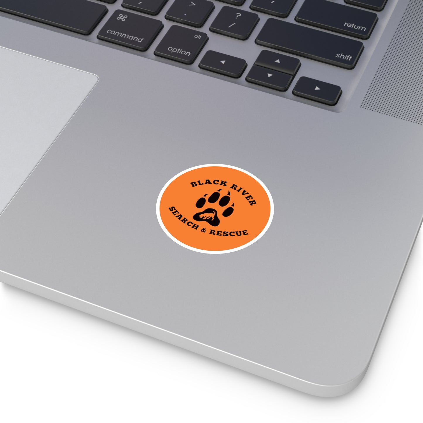 BRSAR Logo Round Stickers, Indoor\Outdoor, Multiple sizes, Orange