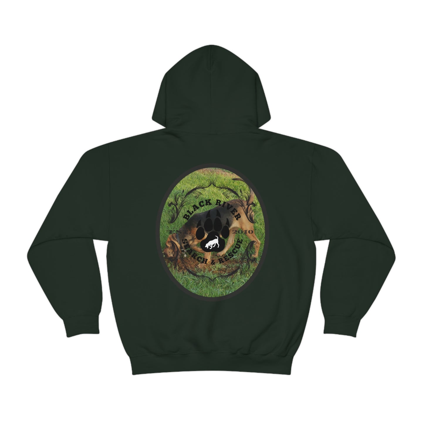 Black River Search & Rescue Logo with Lucy Unisex Heavy Blend™ Hooded Sweatshirt