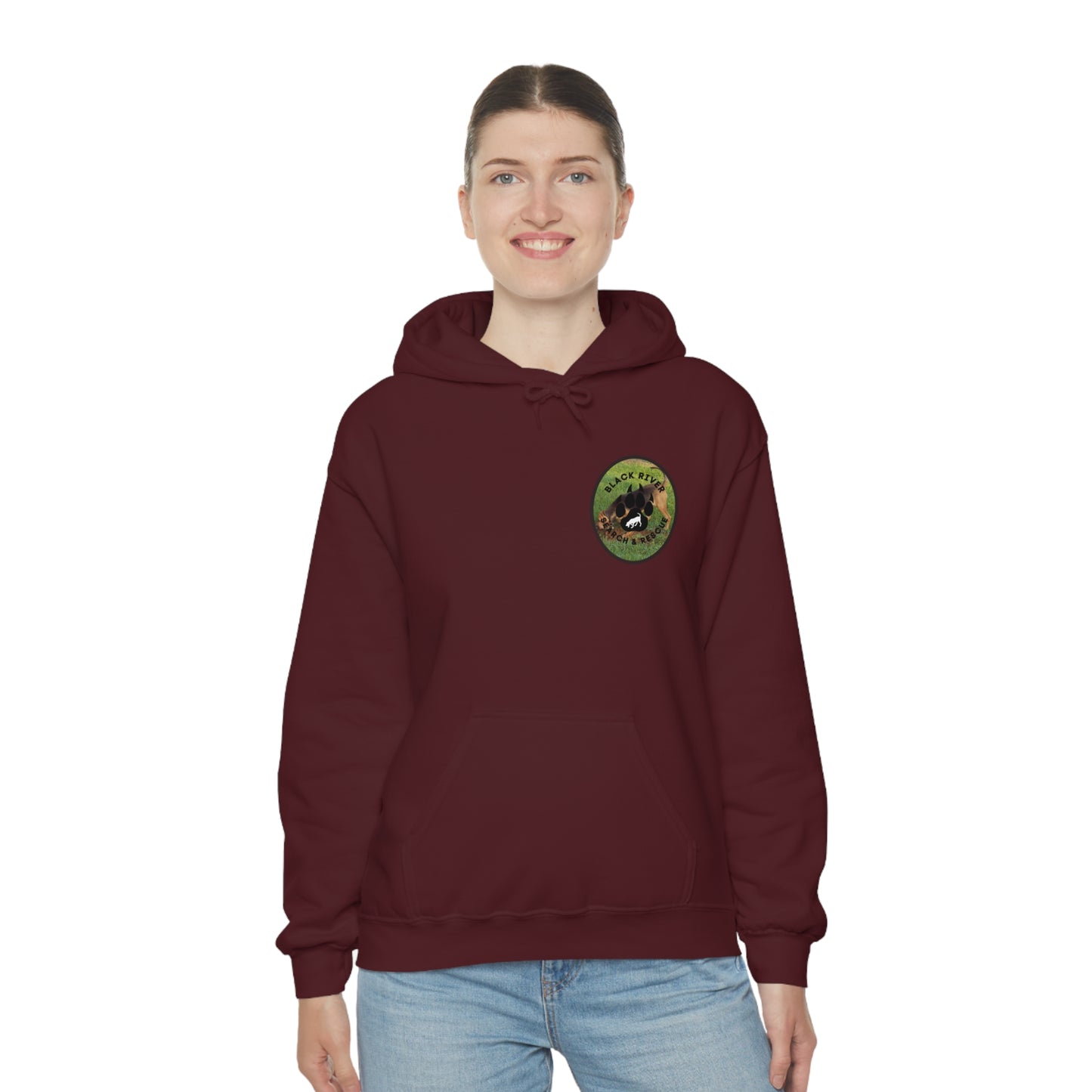 Black River Search & Rescue Logo with Lucy Unisex Heavy Blend™ Hooded Sweatshirt