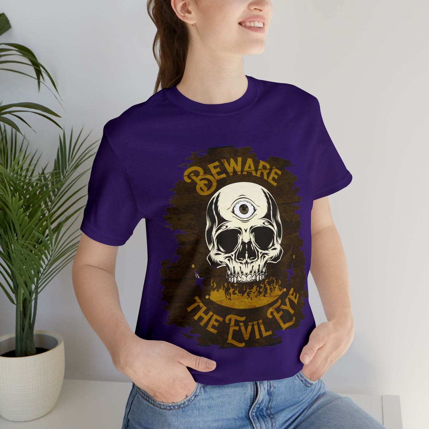 Gray Evil Eye Halloween Shirt, Halloween shirt, Skull Shirt