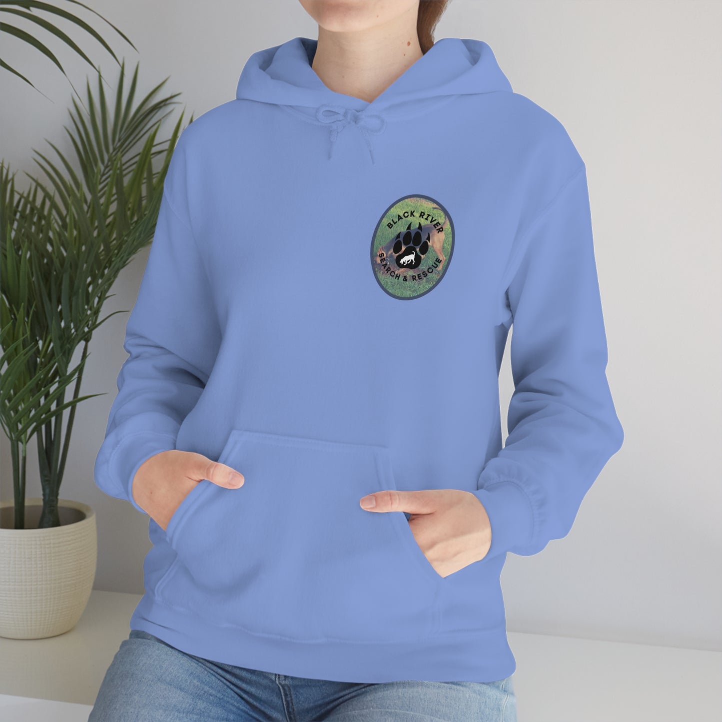 Black River Search & Rescue Logo with Lucy Unisex Heavy Blend™ Hooded Sweatshirt