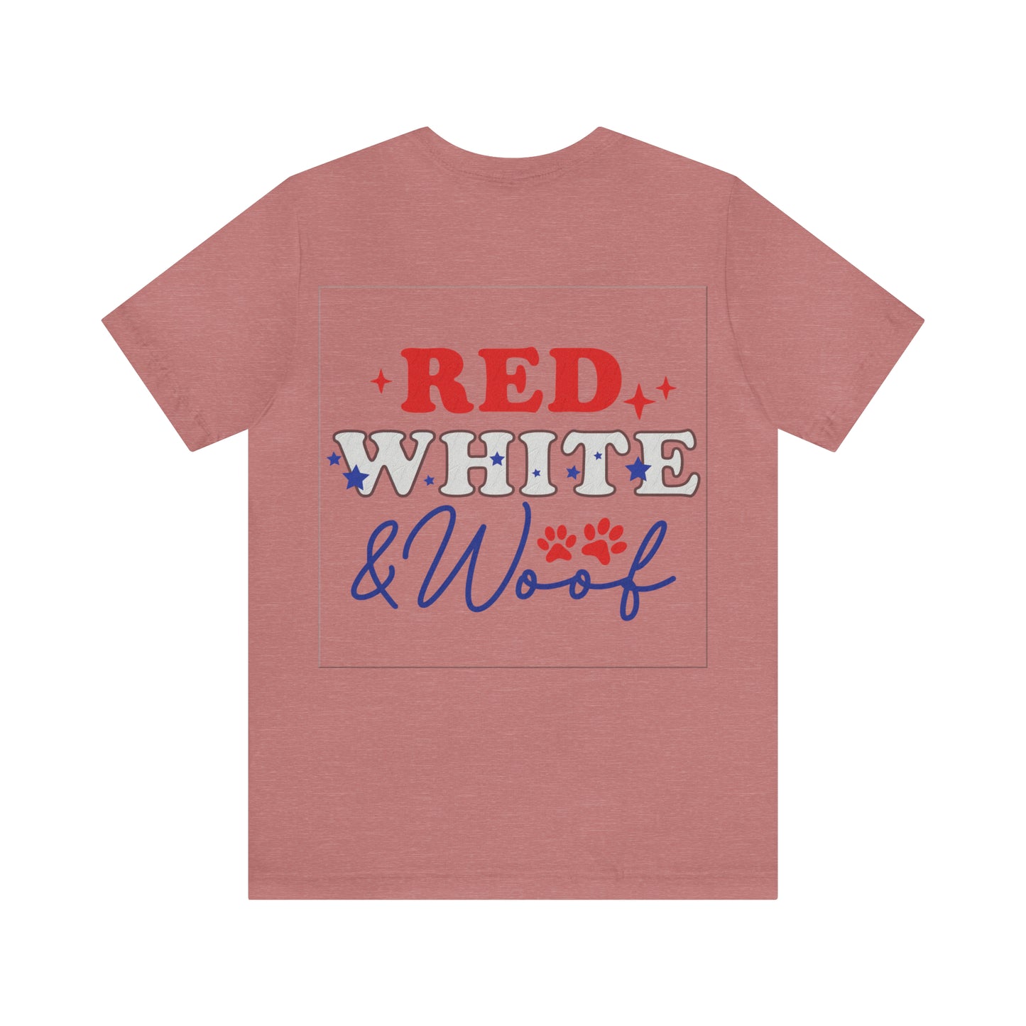 4th of July Pawprint Unisex Jersey Short Sleeve Tee Patriotic American Flag