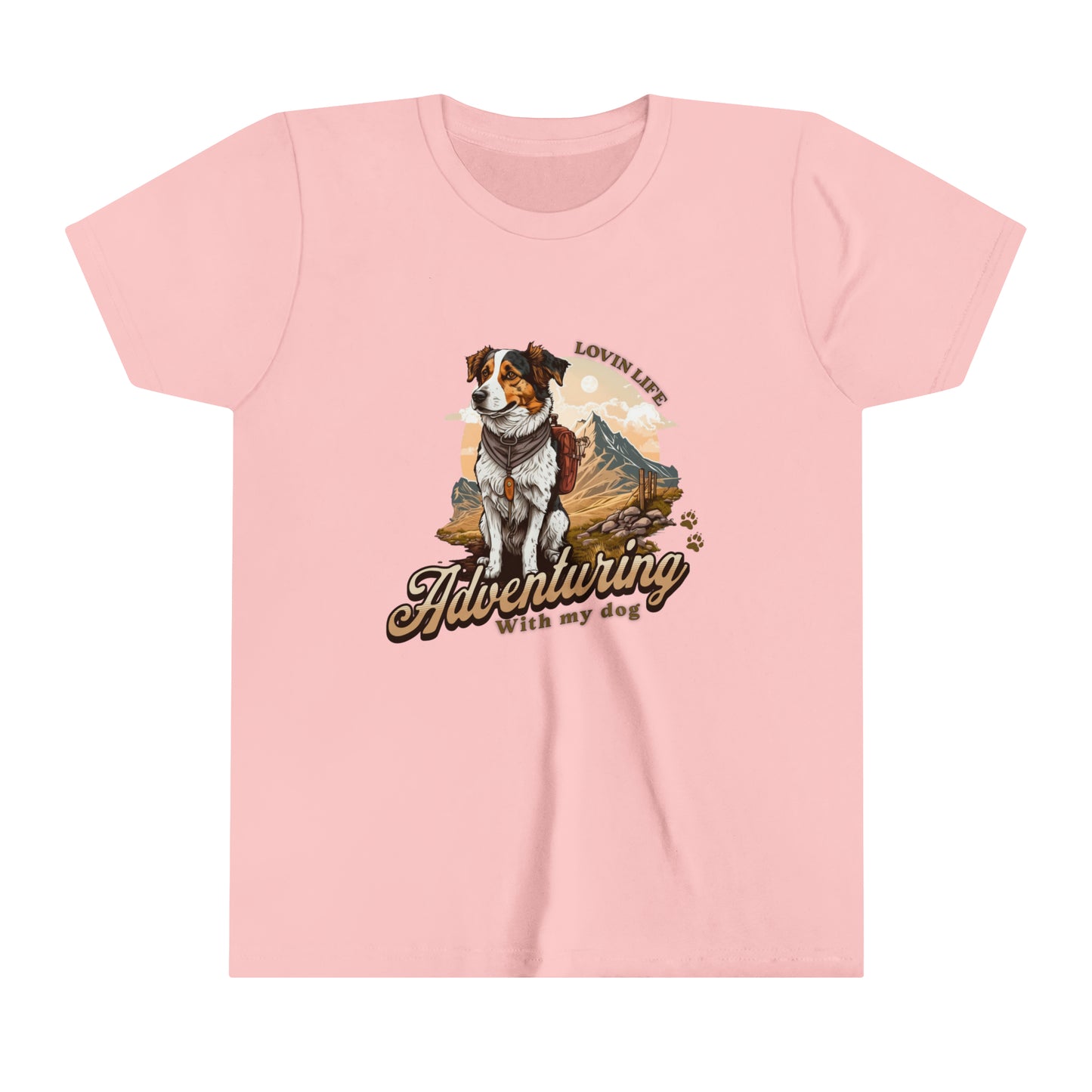 Outdoor Dog Youth Short Sleeve , Adventuring with my dog