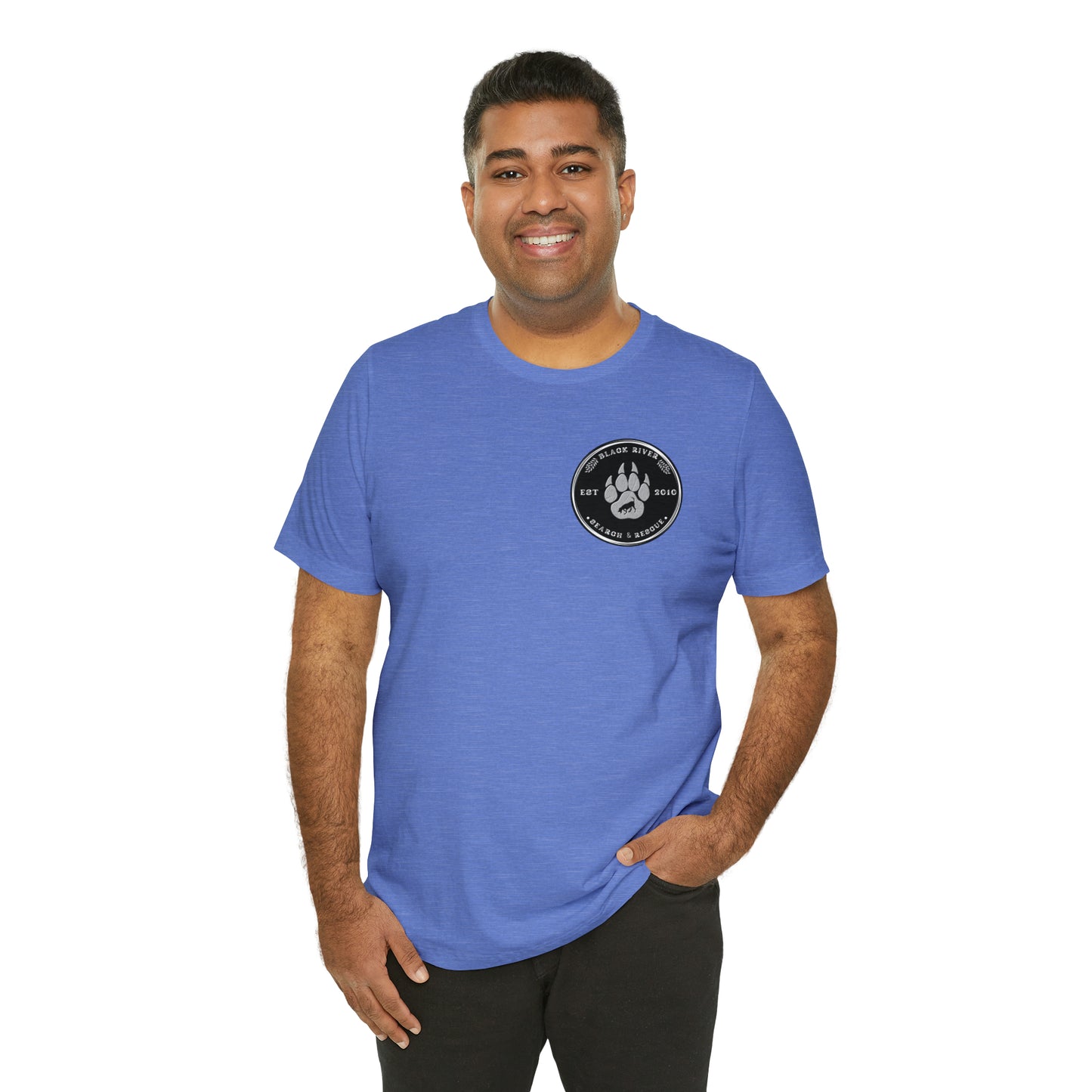 Black River Search & Rescue Logo Black Unisex Jersey Short Sleeve Tee