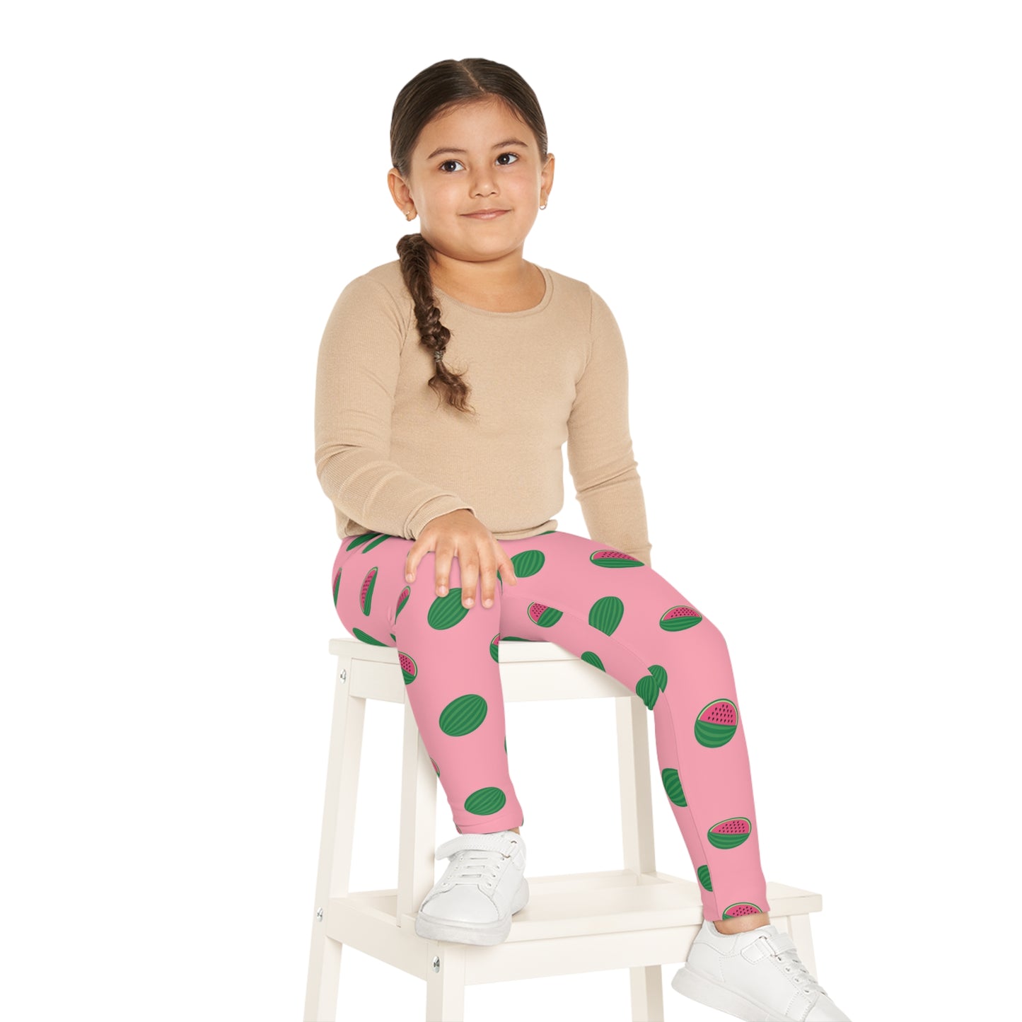 Girls colorful pink and watermelon leggings