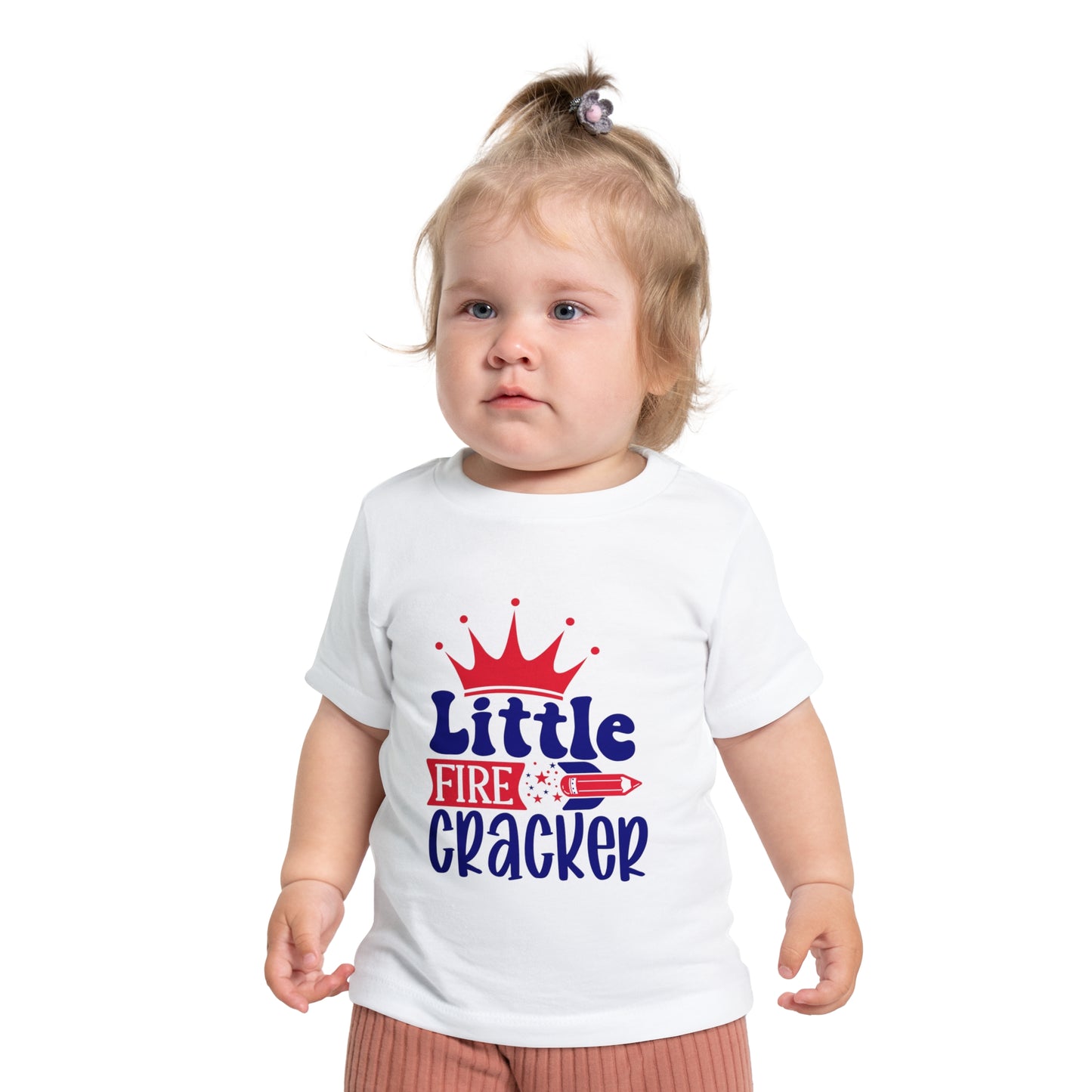 Little firecracker 4th of July Baby Short Sleeve T-Shirt Patriotic