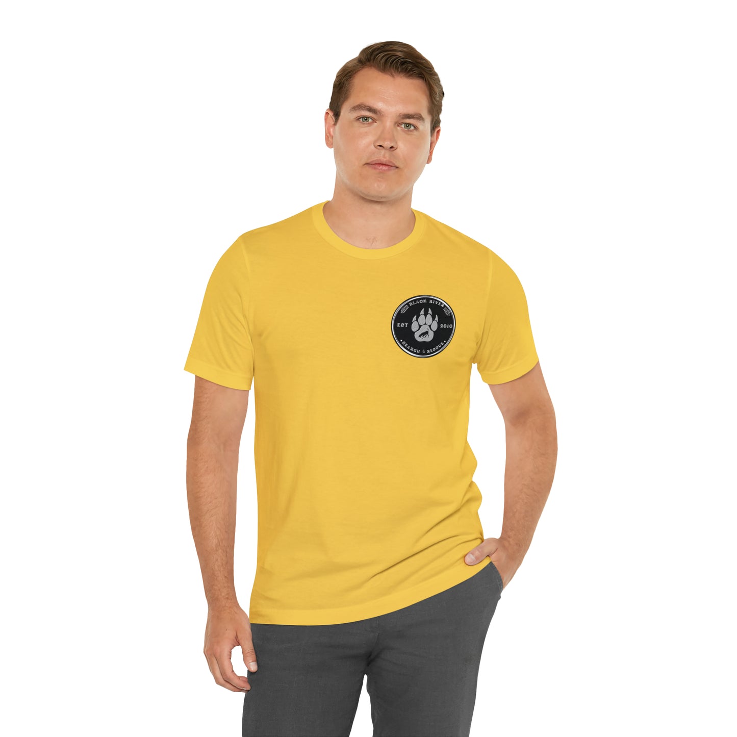 Black River Search & Rescue Logo Black Unisex Jersey Short Sleeve Tee