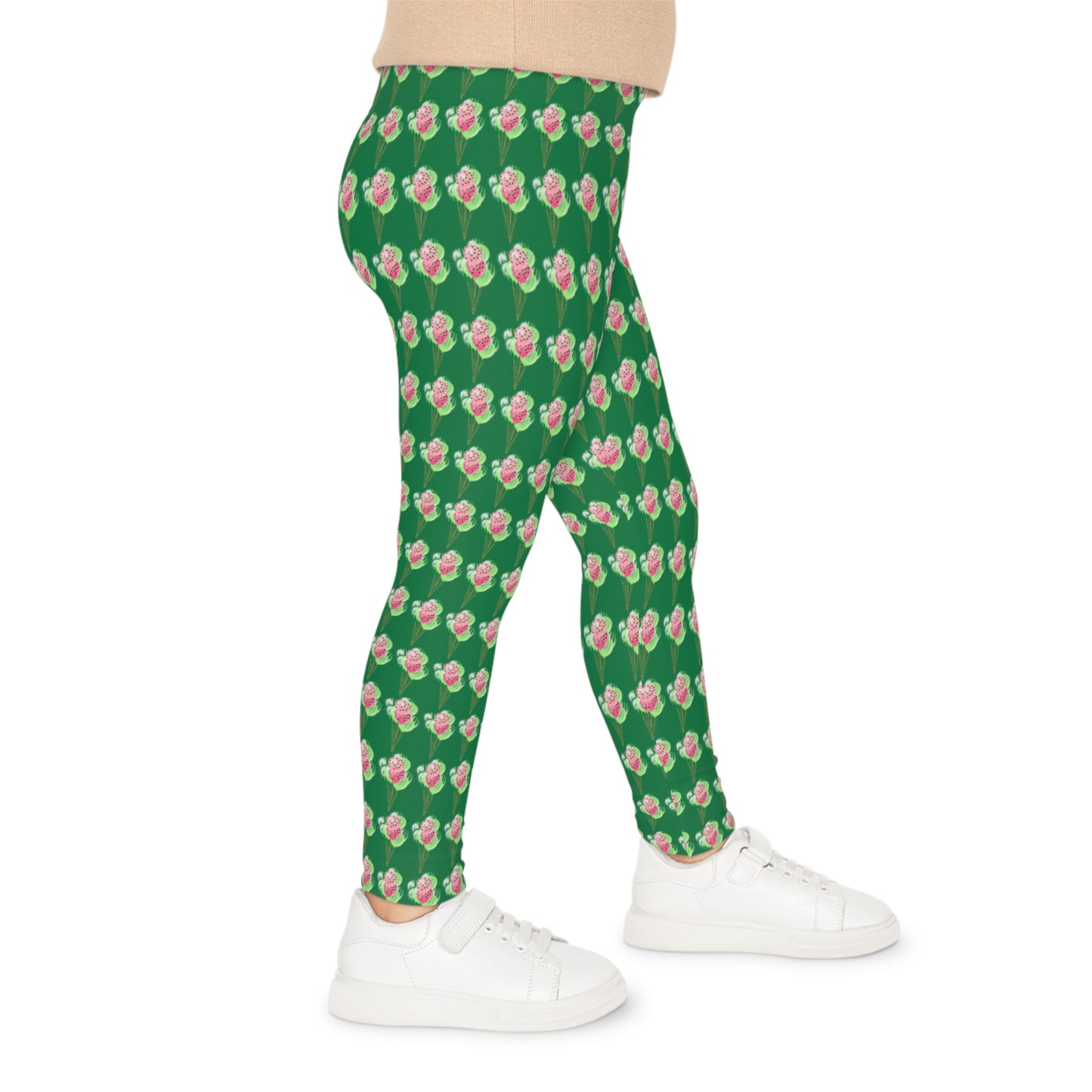 Girl's colorful watermelon balloon leggings.