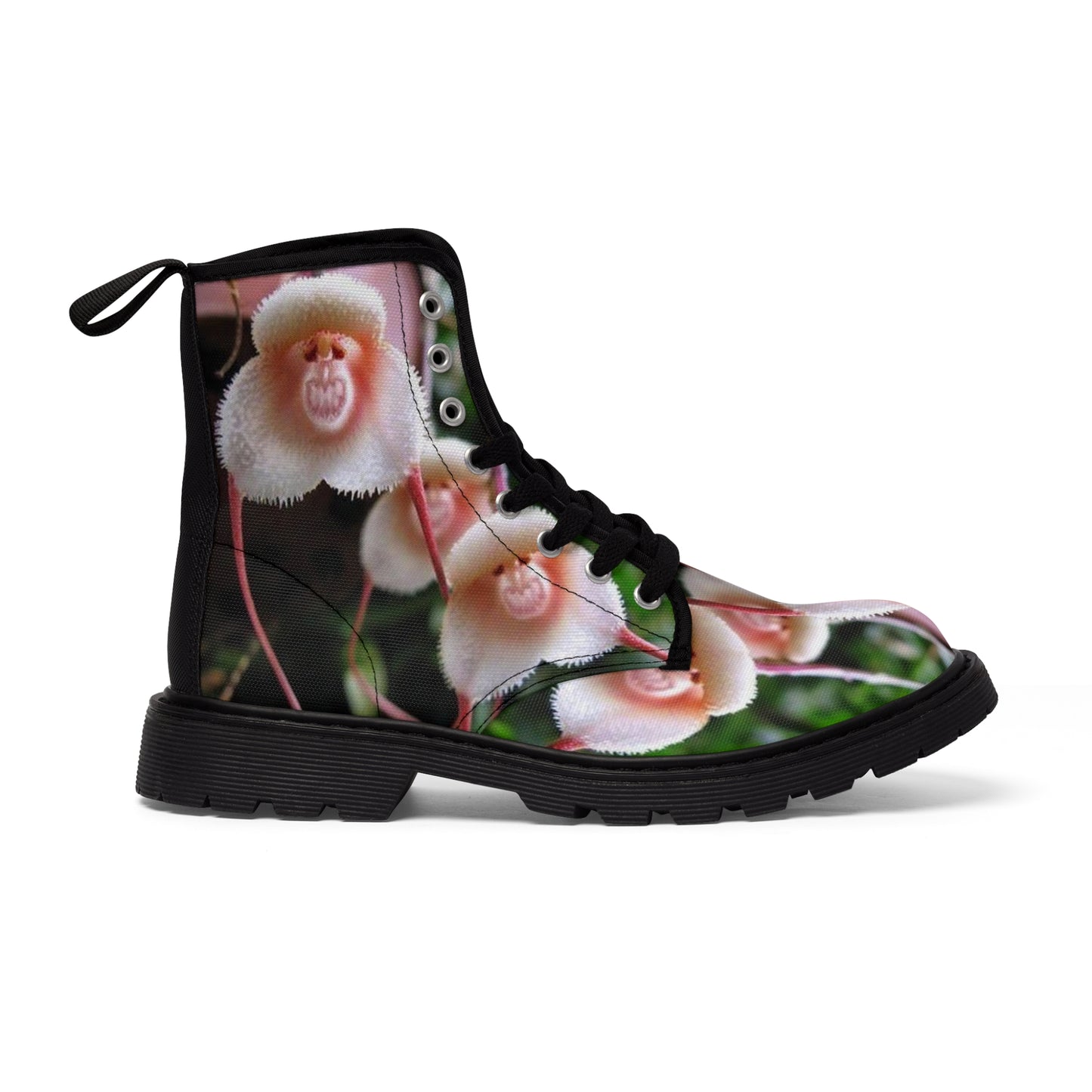 Women's Canvas Boots, Orchids, Monkeys, Flowers