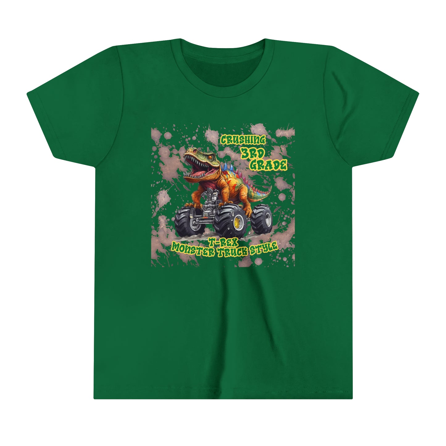 Kids back to school Tee, T-Rex Tee, T-rex T-shirt, Monster Truck Tee, School Tee, 3rd Grade tee