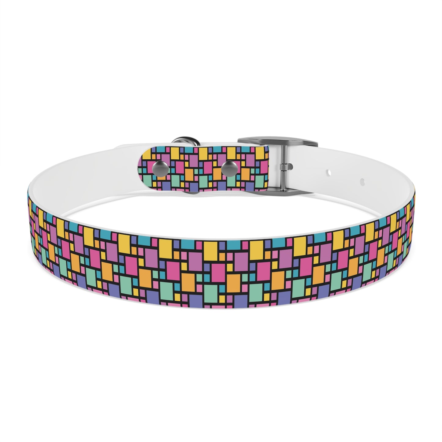 Retro Multicolor Plaid Dog Collar