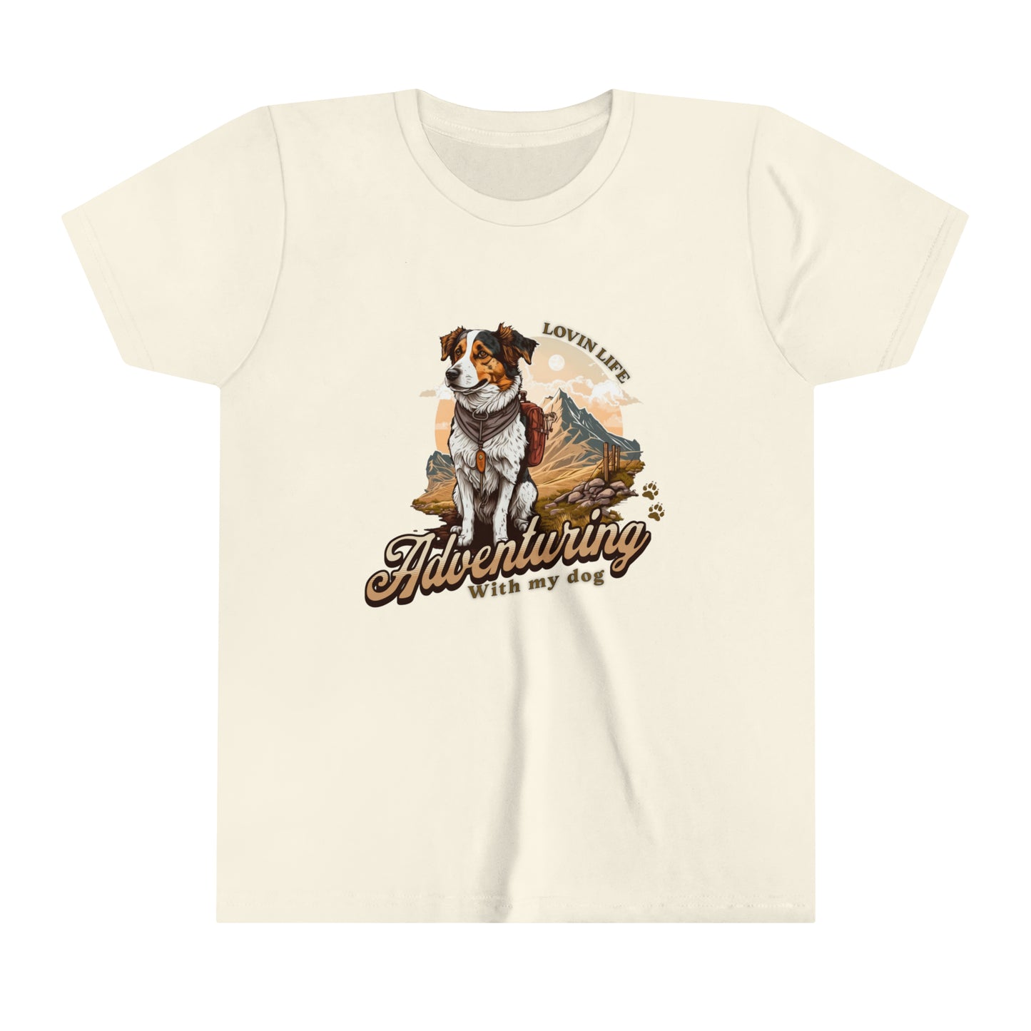 Outdoor Dog Youth Short Sleeve , Adventuring with my dog