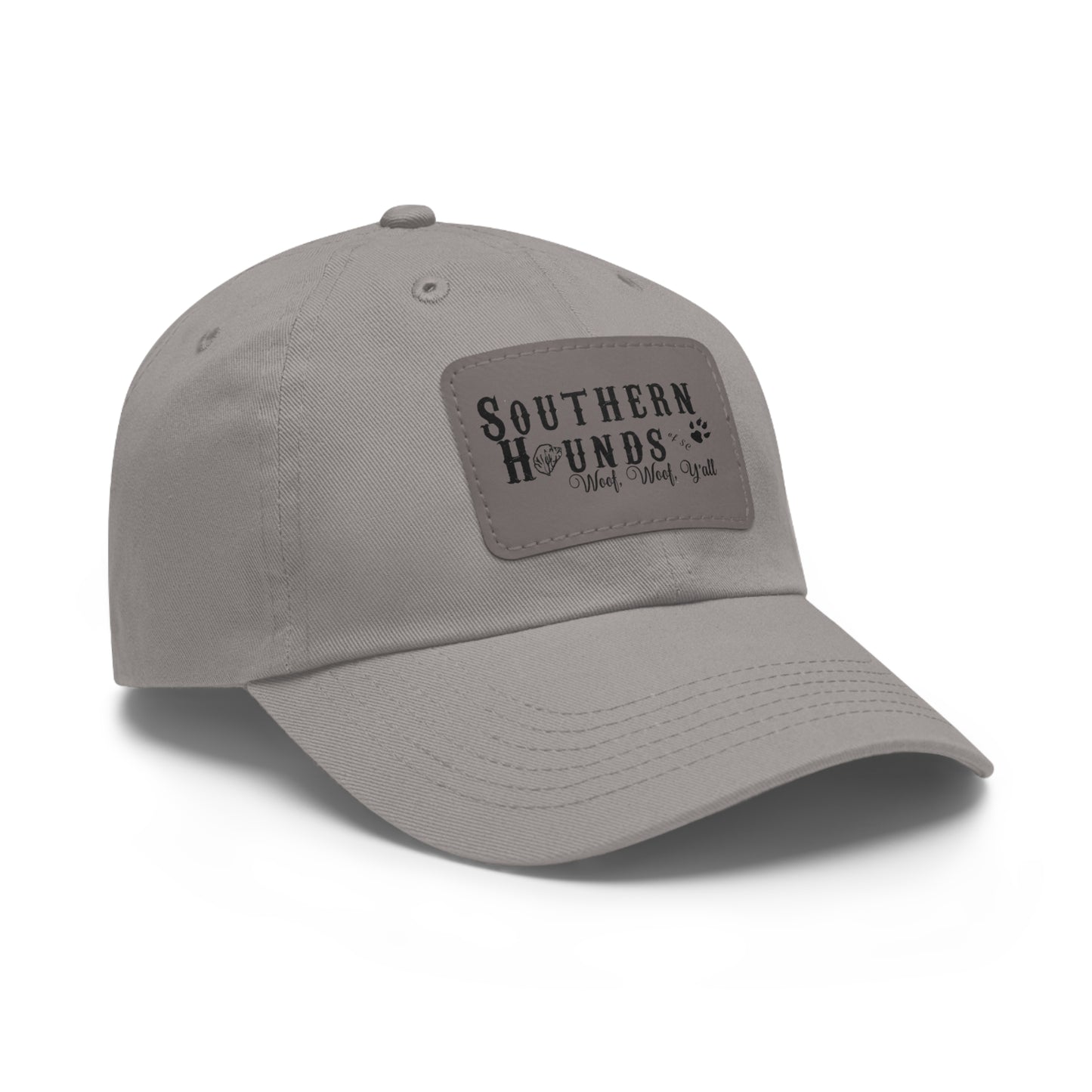 Dad Southern Hounds Hat with Leather Patch (Rectangle)