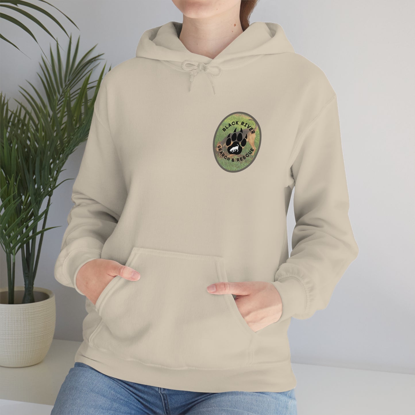 Black River Search & Rescue Logo with Lucy Unisex Heavy Blend™ Hooded Sweatshirt