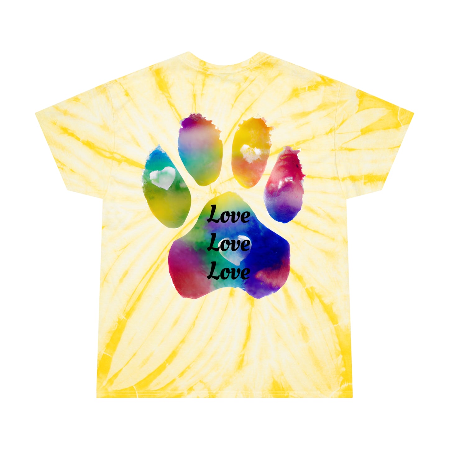 Dachshund pawprint Love Tie-Dye Tee, Cyclone