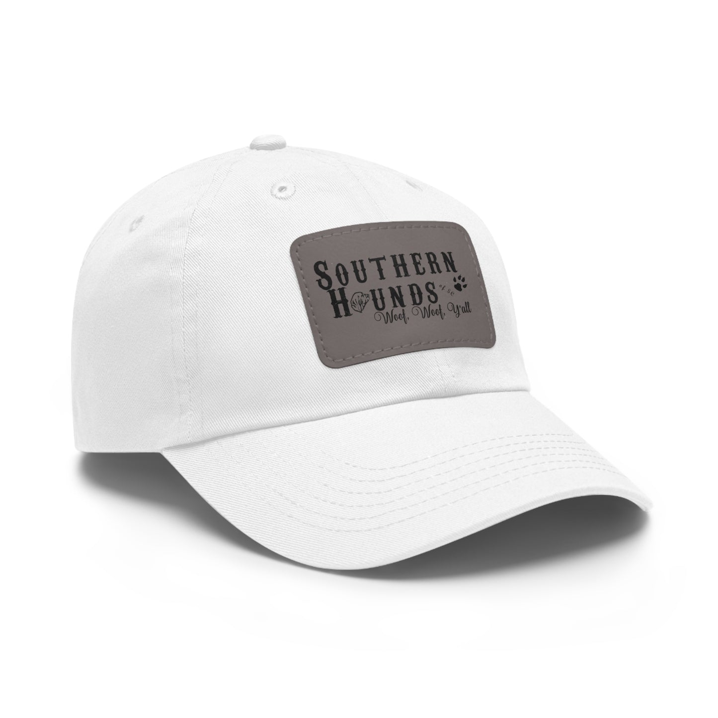 Dad Southern Hounds Hat with Leather Patch (Rectangle)