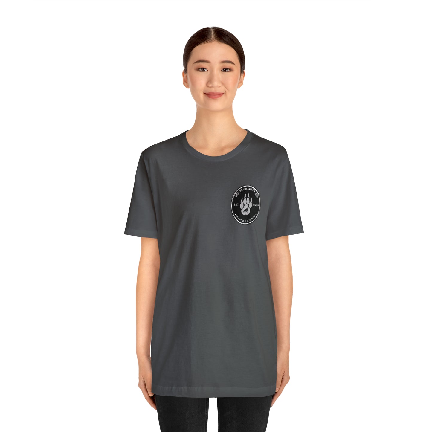 Black River logo black Short Sleeve Tee