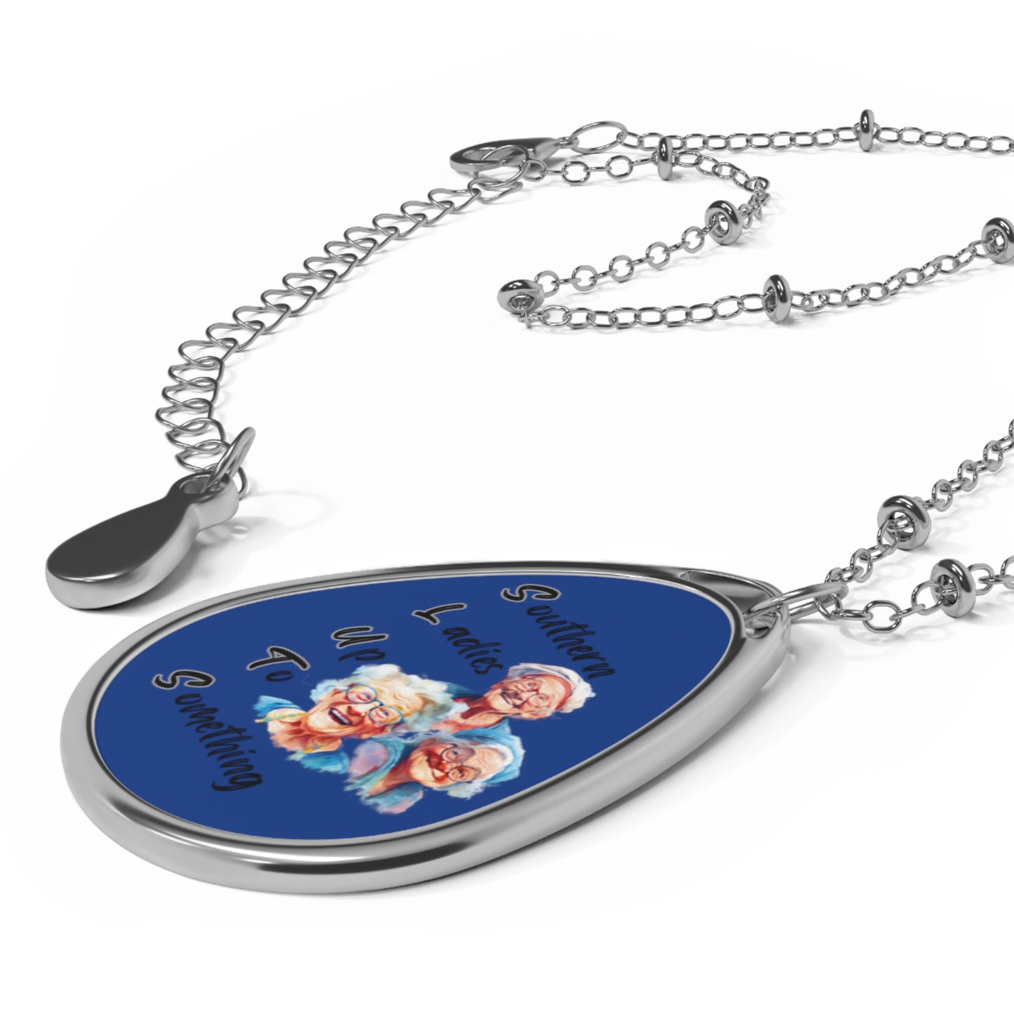 Southern Ladies Up To Something Oval Necklace