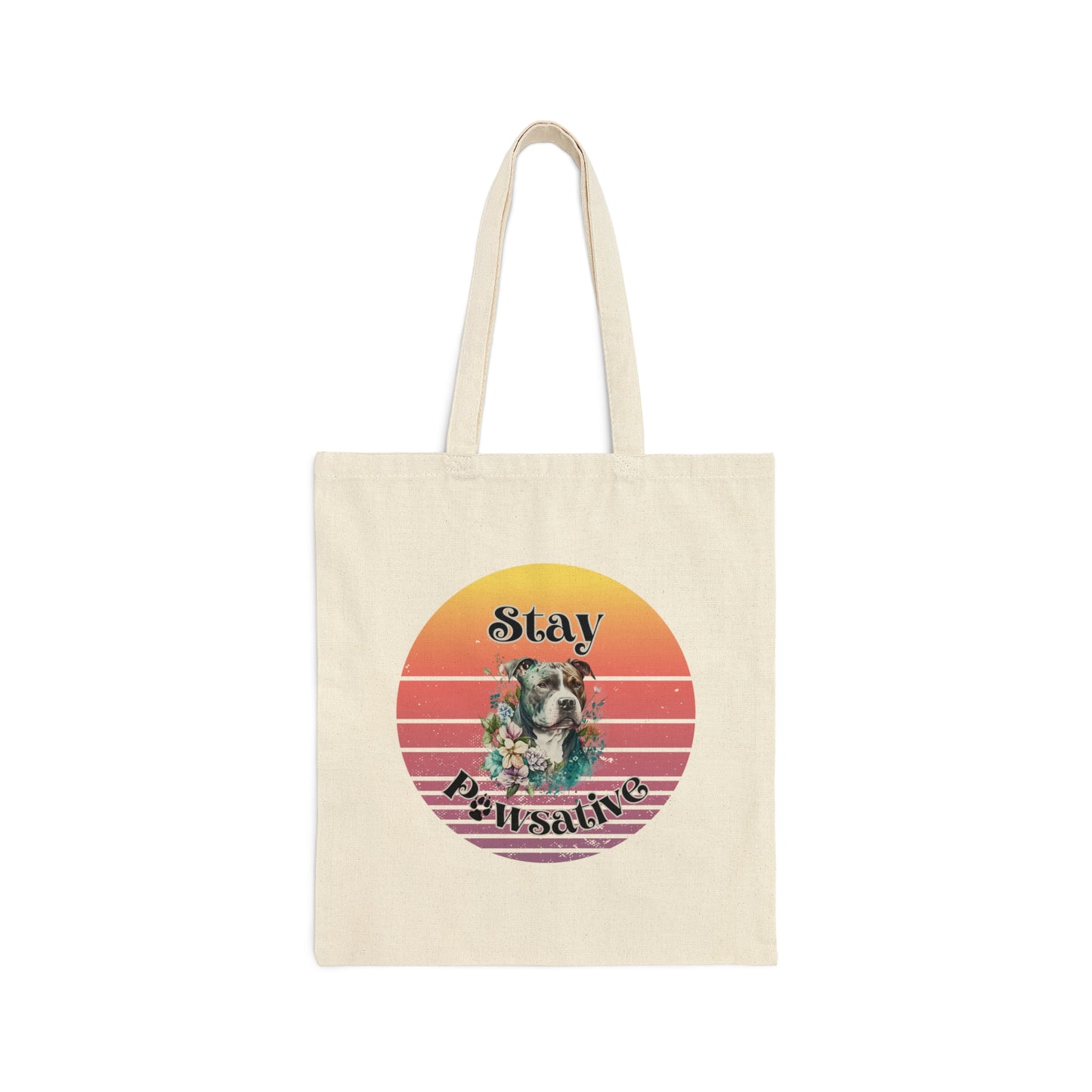 Pitbull Cotton Canvas Tote Bag