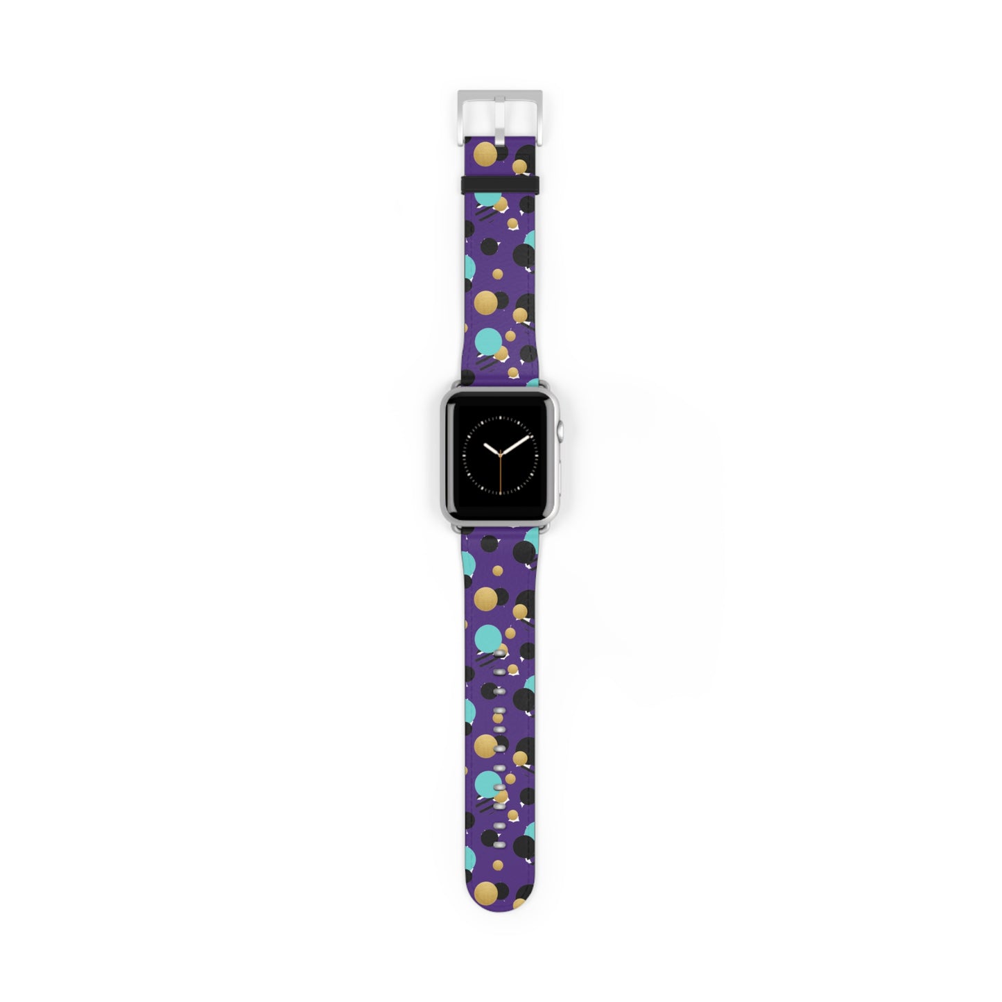 Turquoise Black Gold Polka Dot Purple Apple Watch Band