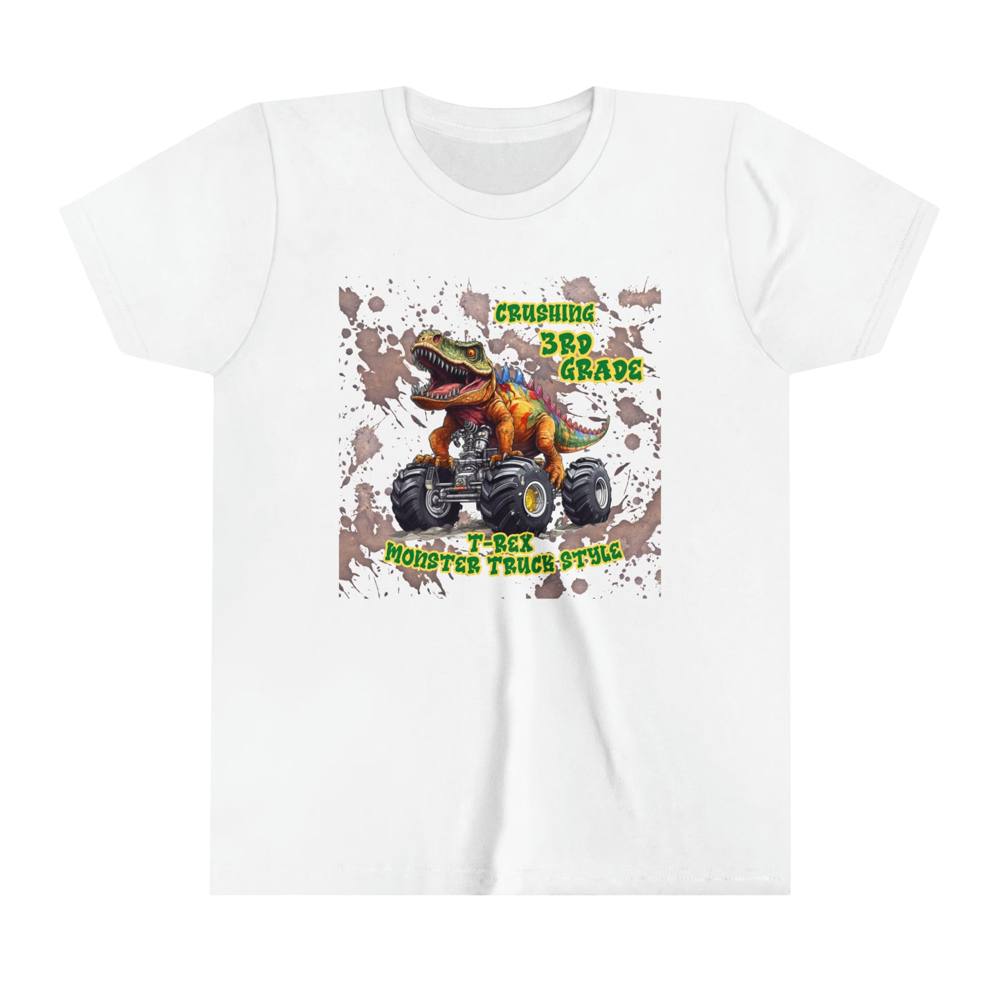 Kids back to school Tee, T-Rex Tee, T-rex T-shirt, Monster Truck Tee, School Tee, 3rd Grade tee