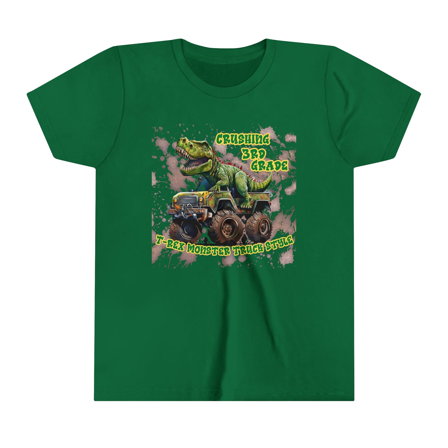 Kids back to school Tee, T-Rex Tee, T-rex T-shirt, Monster Truck Tee, School Tee, 3rd Grade tee