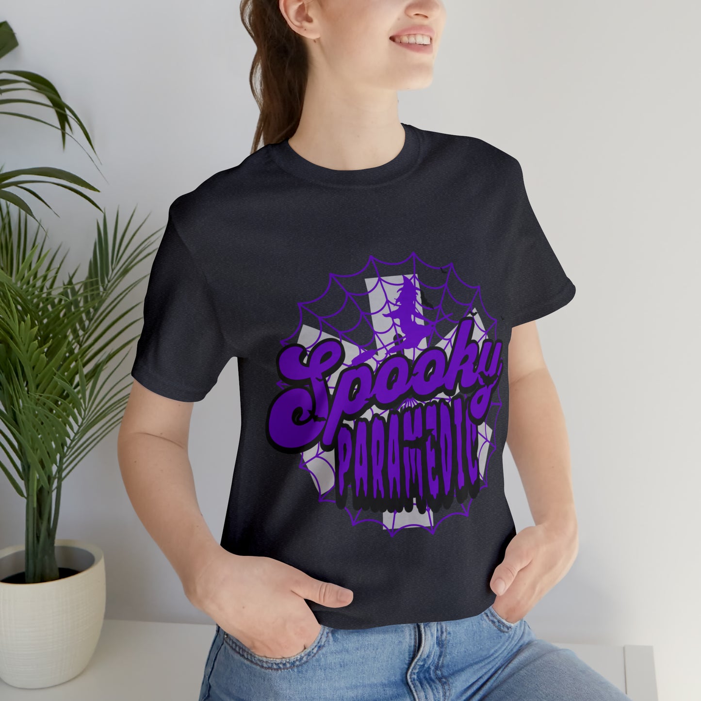 Fun Halloween Paramedic Shirt, Halloween shirt, Purple Spooky Paramedic shirt, Paramedic gift