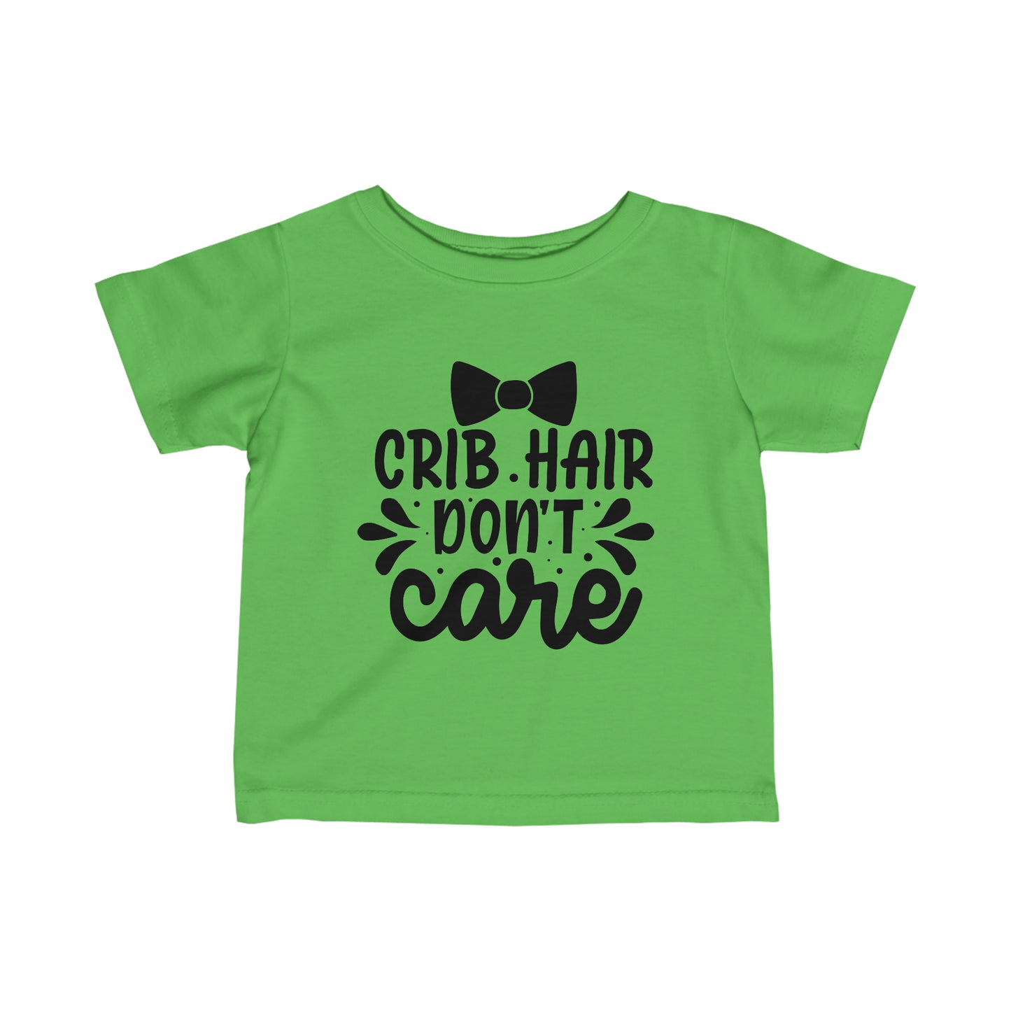 Crib Hair Don't Care Infant Fine Jersey Tee Funny Tee