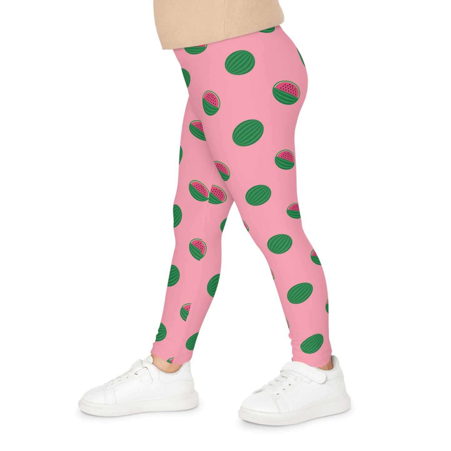 Girls colorful pink and watermelon leggings