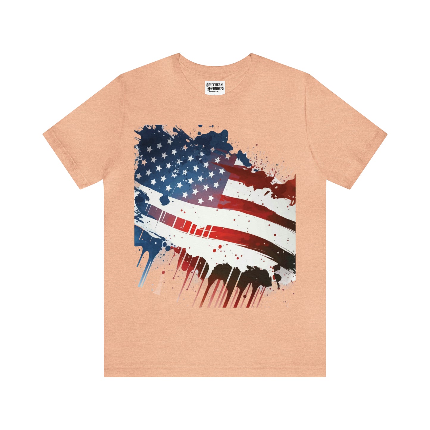 American Flag Unisex Jersey Short Sleeve Tee Patriotic July 4th