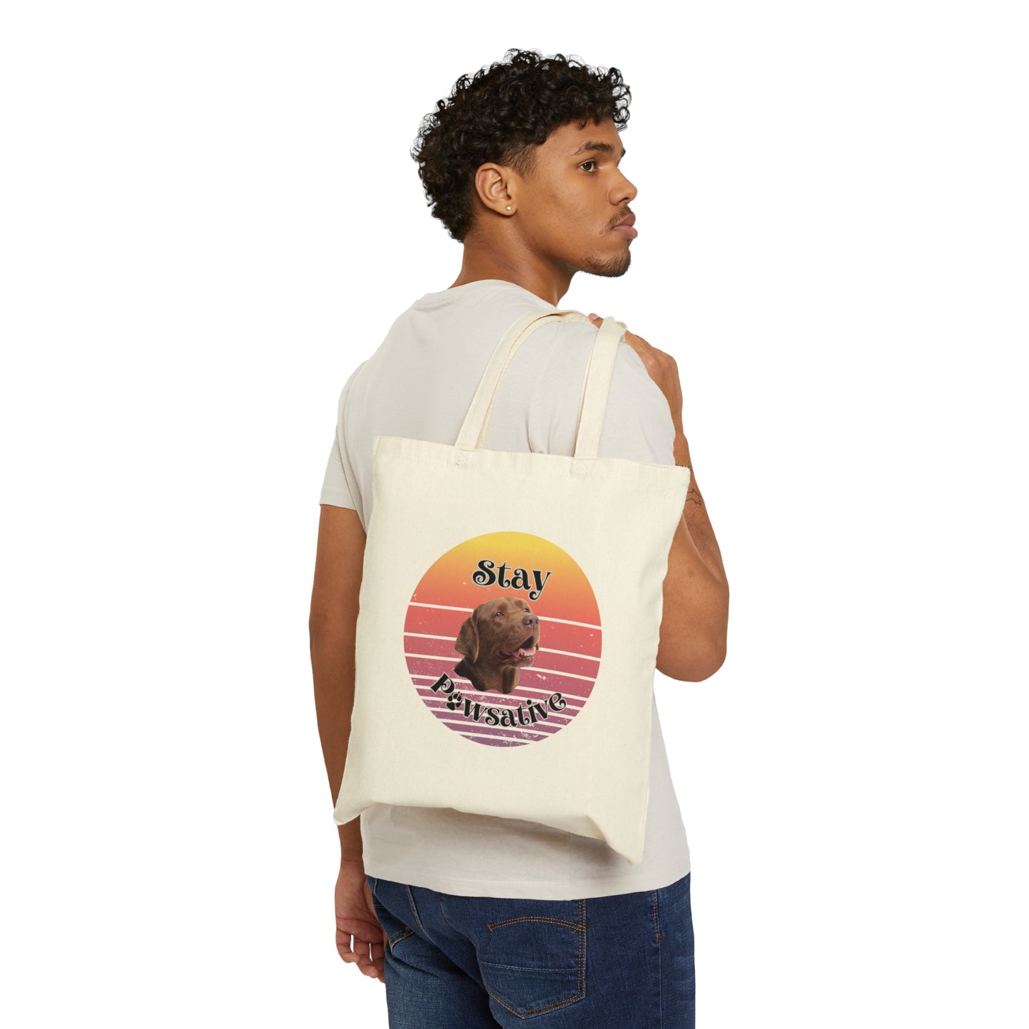 Brown Labrador Cotton Canvas Tote Bag Brown Lab Bag