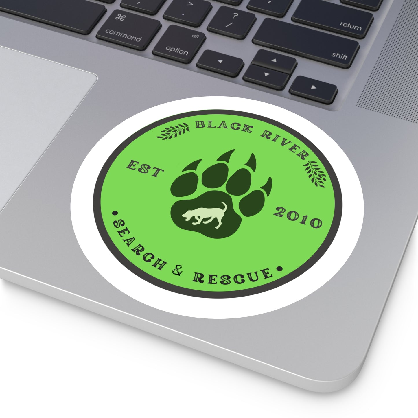 BRSAR Logo Round Stickers, Indoor\Outdoor, Multiple sizes, Green