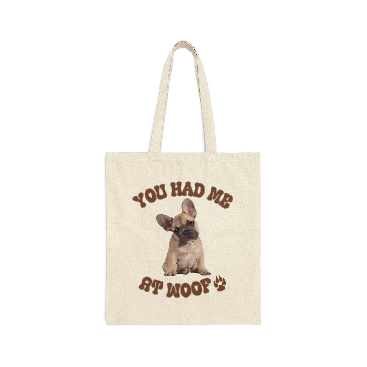 French Bulldog Cotton Canvas Tote Bag Frenchie Tote Fawn Frenchie