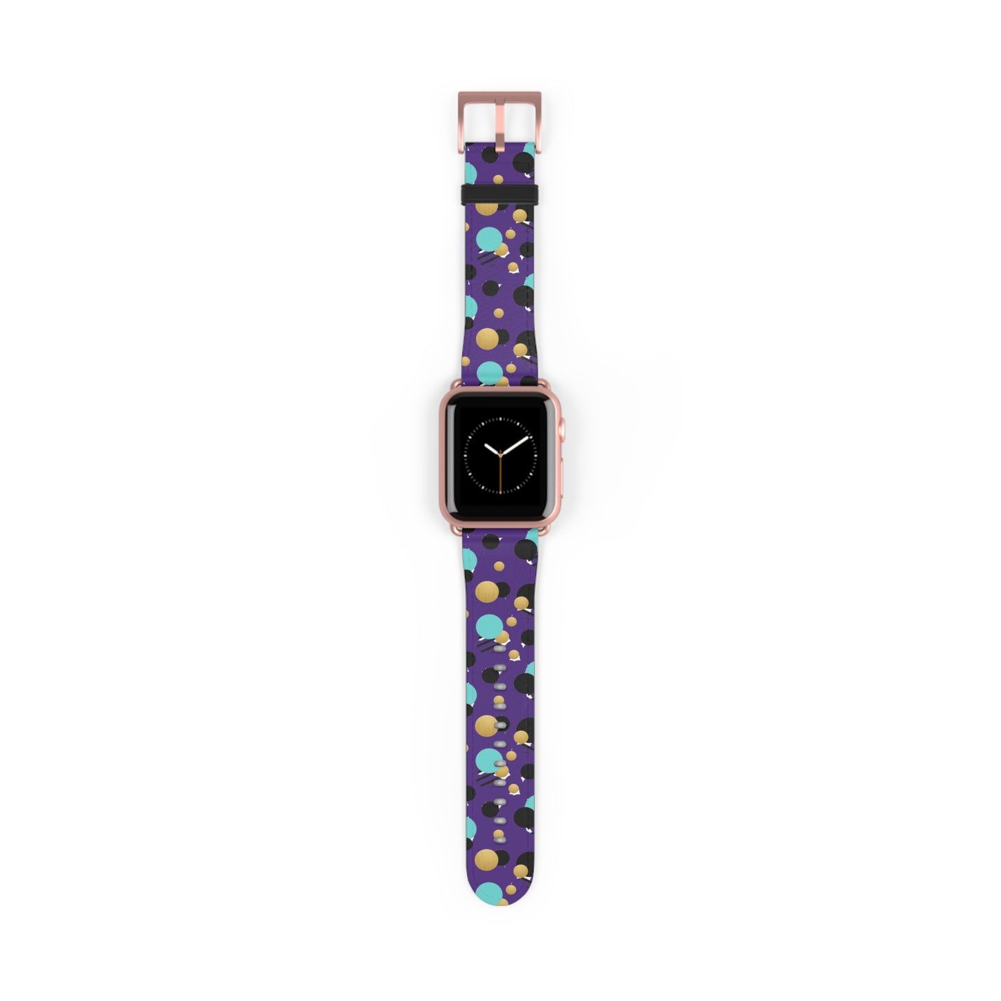 Turquoise Black Gold Polka Dot Purple Apple Watch Band