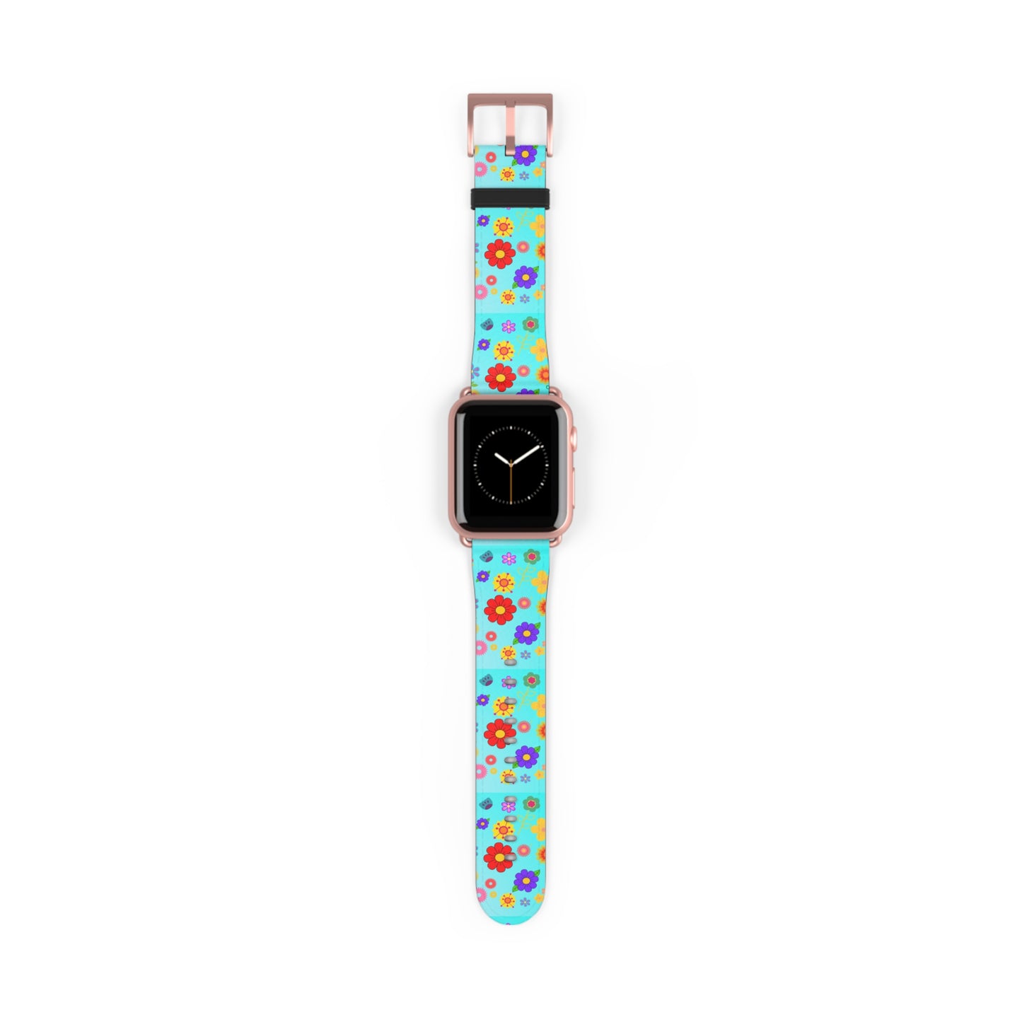 Retro Floral Turquoise Apple Watch Band